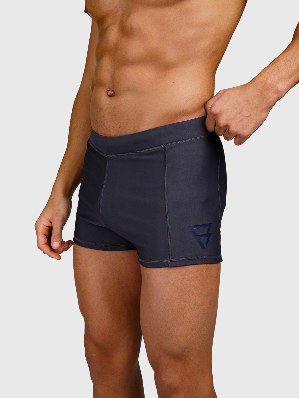 Samier-Logo Men Swim Trunks | Titanium