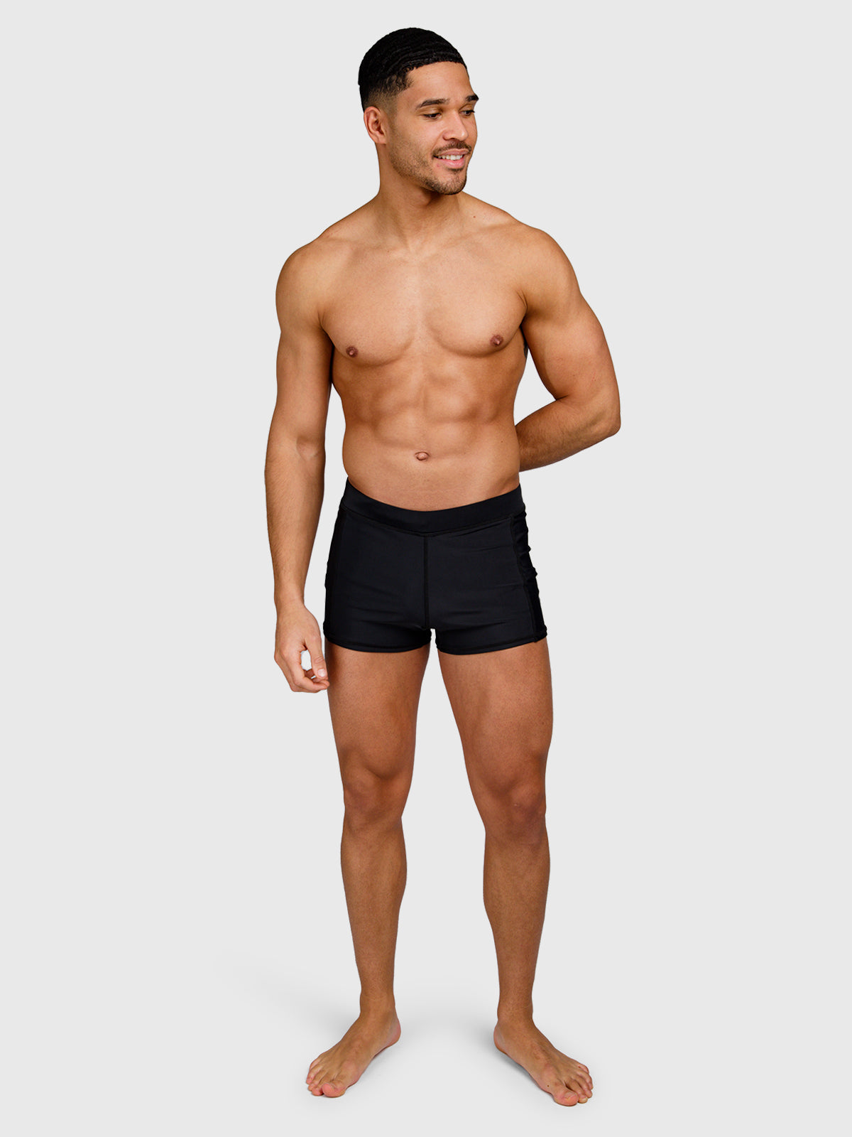 Samier-Logo Men Swim Trunks | Black