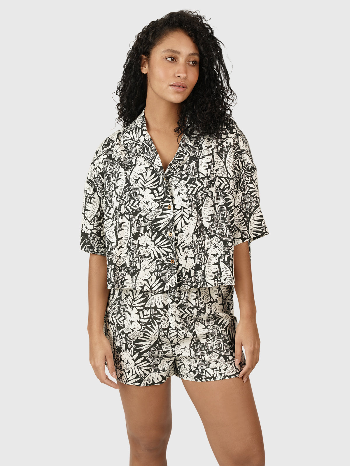 Rilee-Hawai Dames Shirt | Zwart