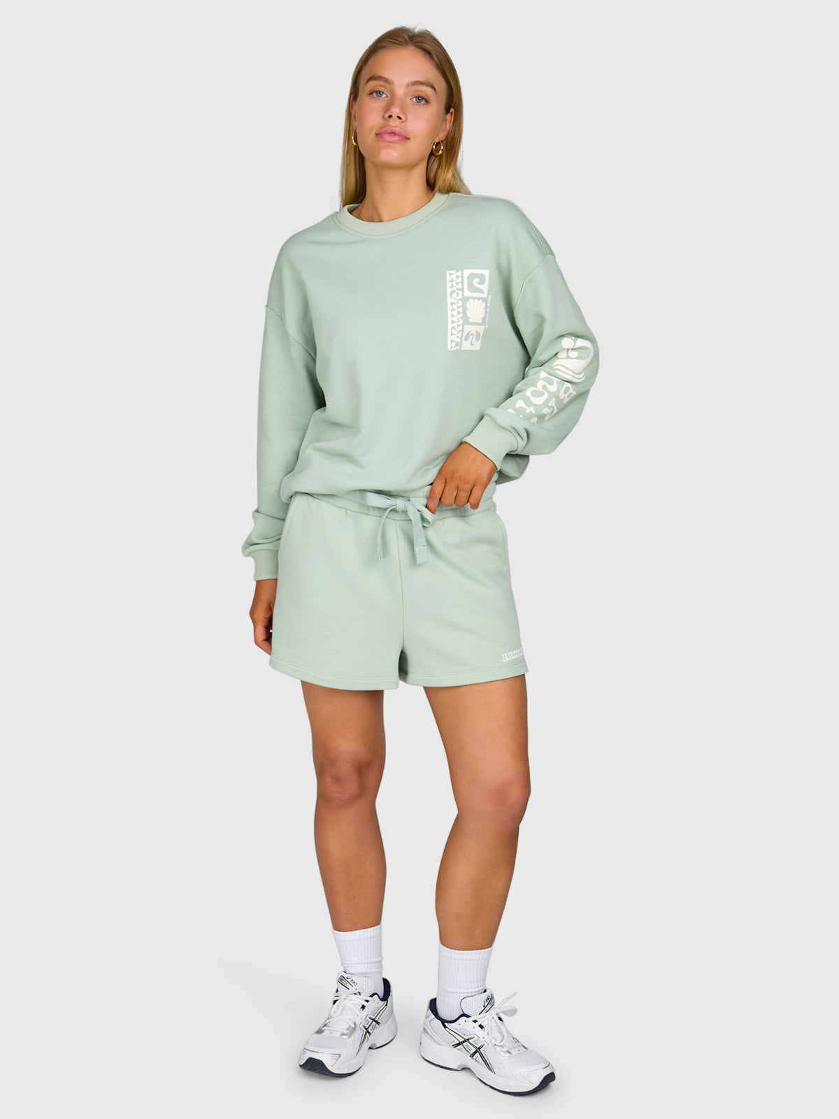 Milly Women Sweat Short | Aqua Grey