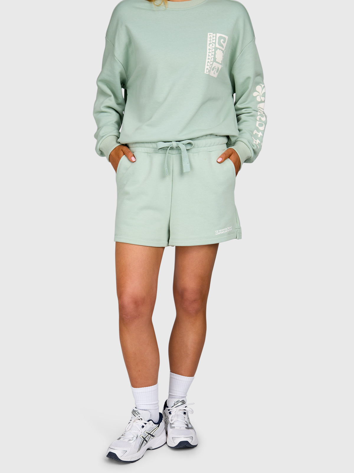 Milly Women Sweat Short | Aqua Grey