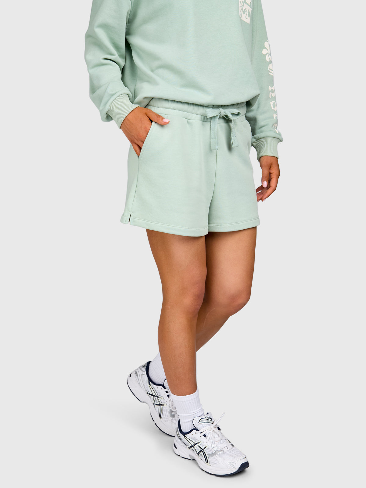 Milly Women Sweat Short | Aqua Grey