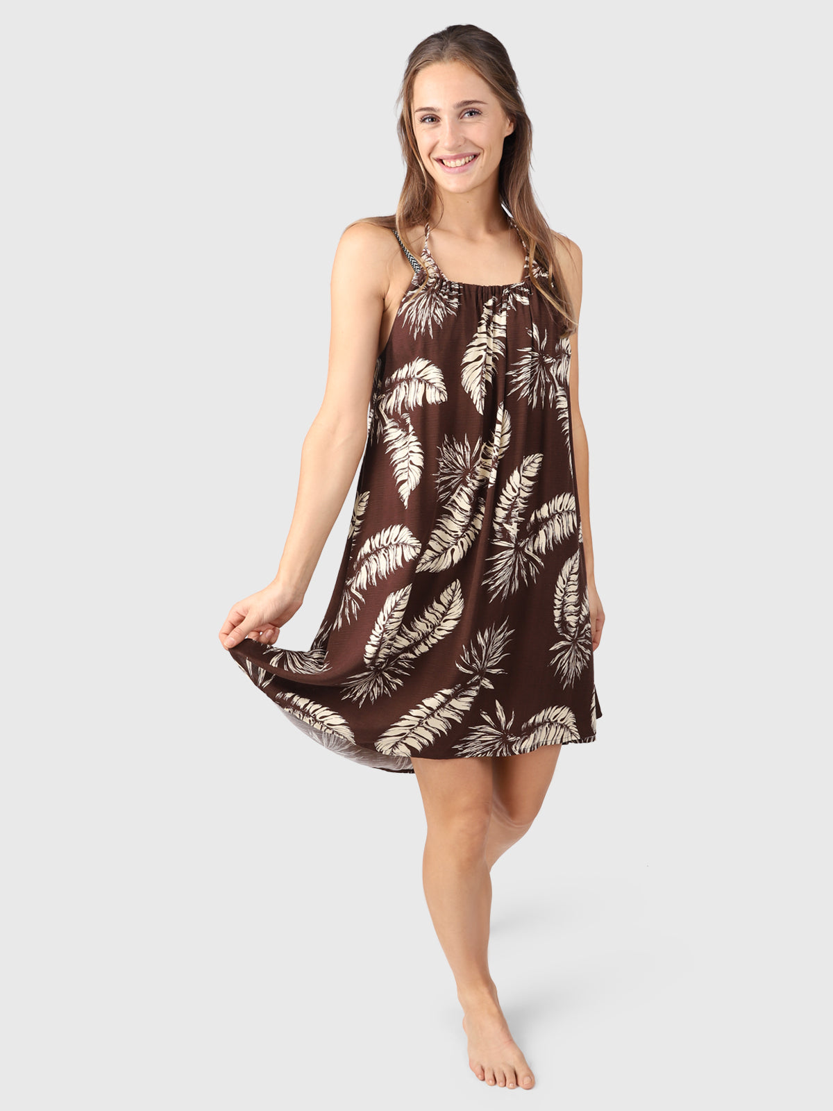Isla-Palm Women Dress | Brown