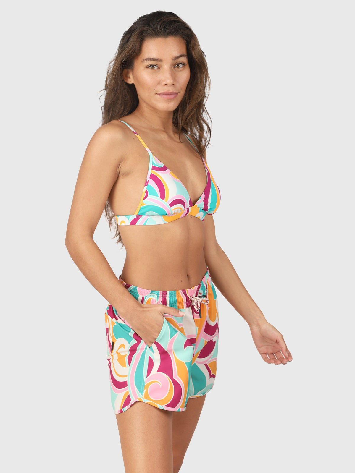 Toluca-Swirl Women Swim Shorts | Multi Color