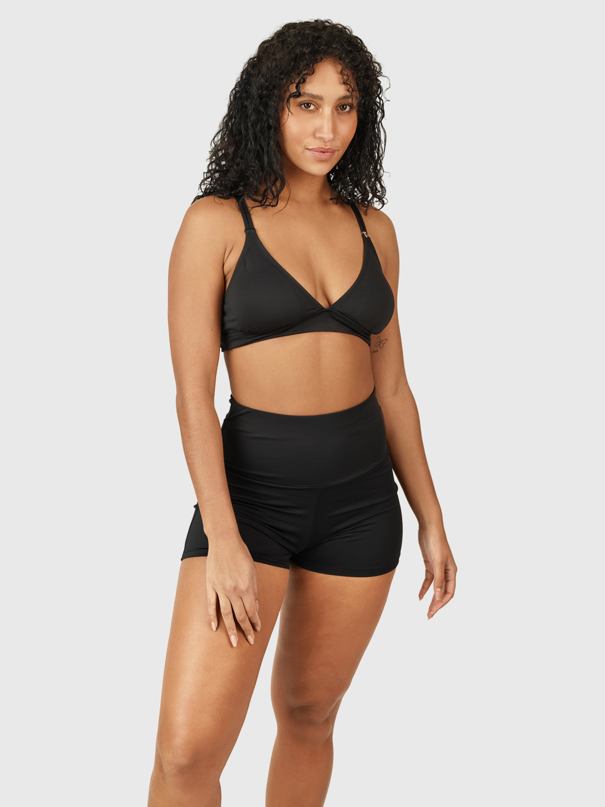 Delphinia Damen Bikini Bralette Top | Schwarz