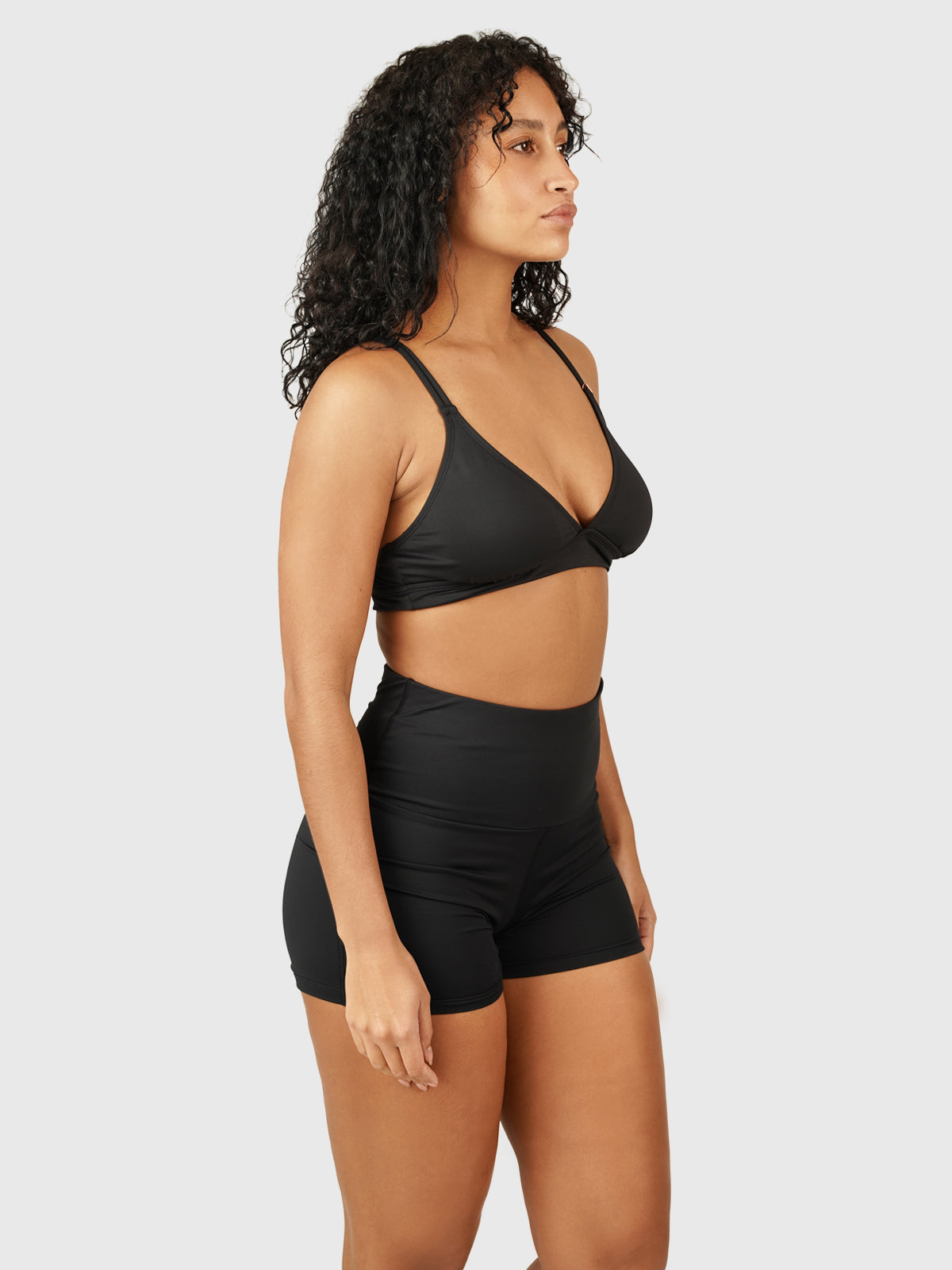 Delphinia Damen Bikini Bralette Top | Schwarz