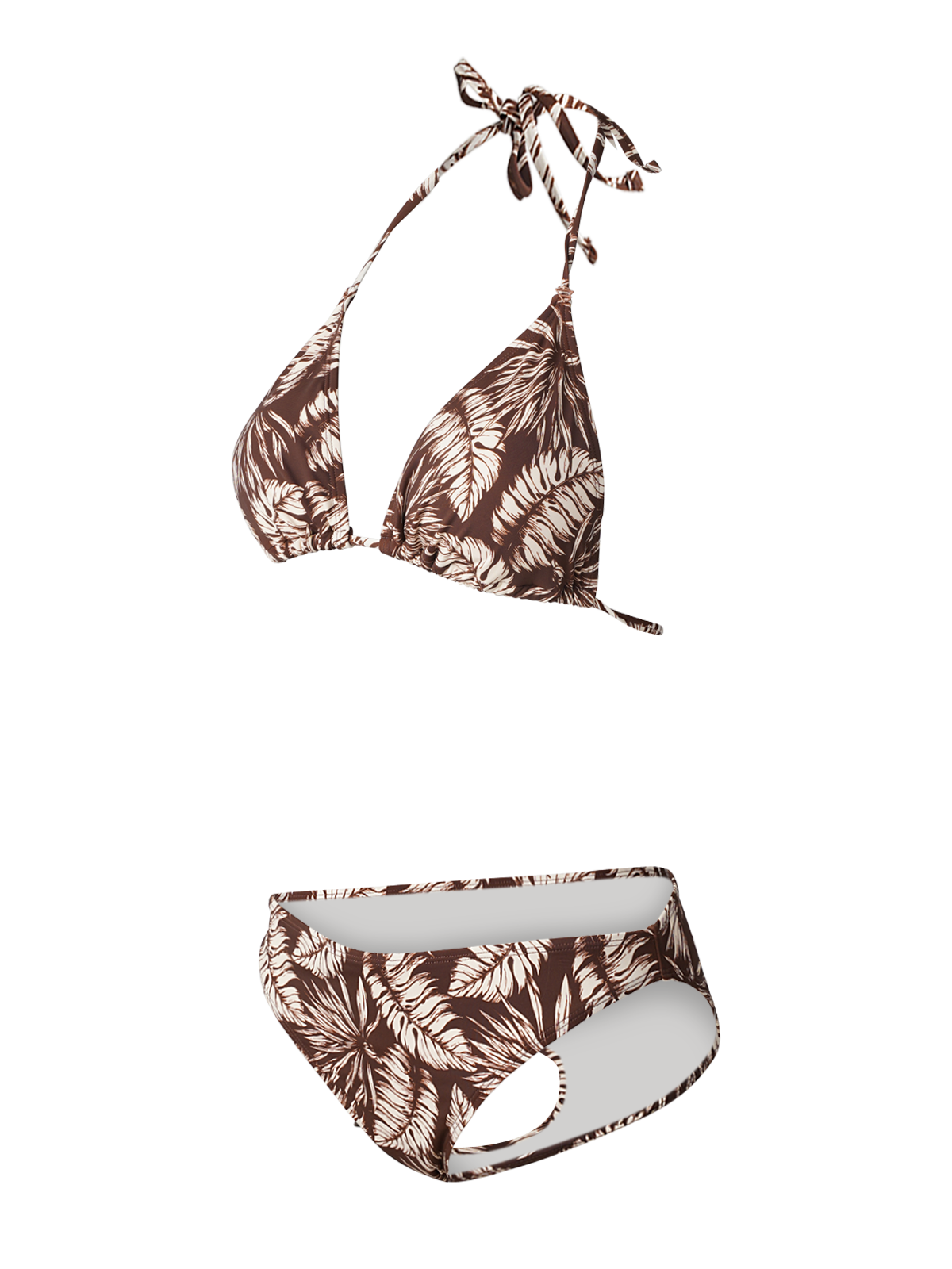 Popstar Dames Slider Triangel Bikini Set | Bruin