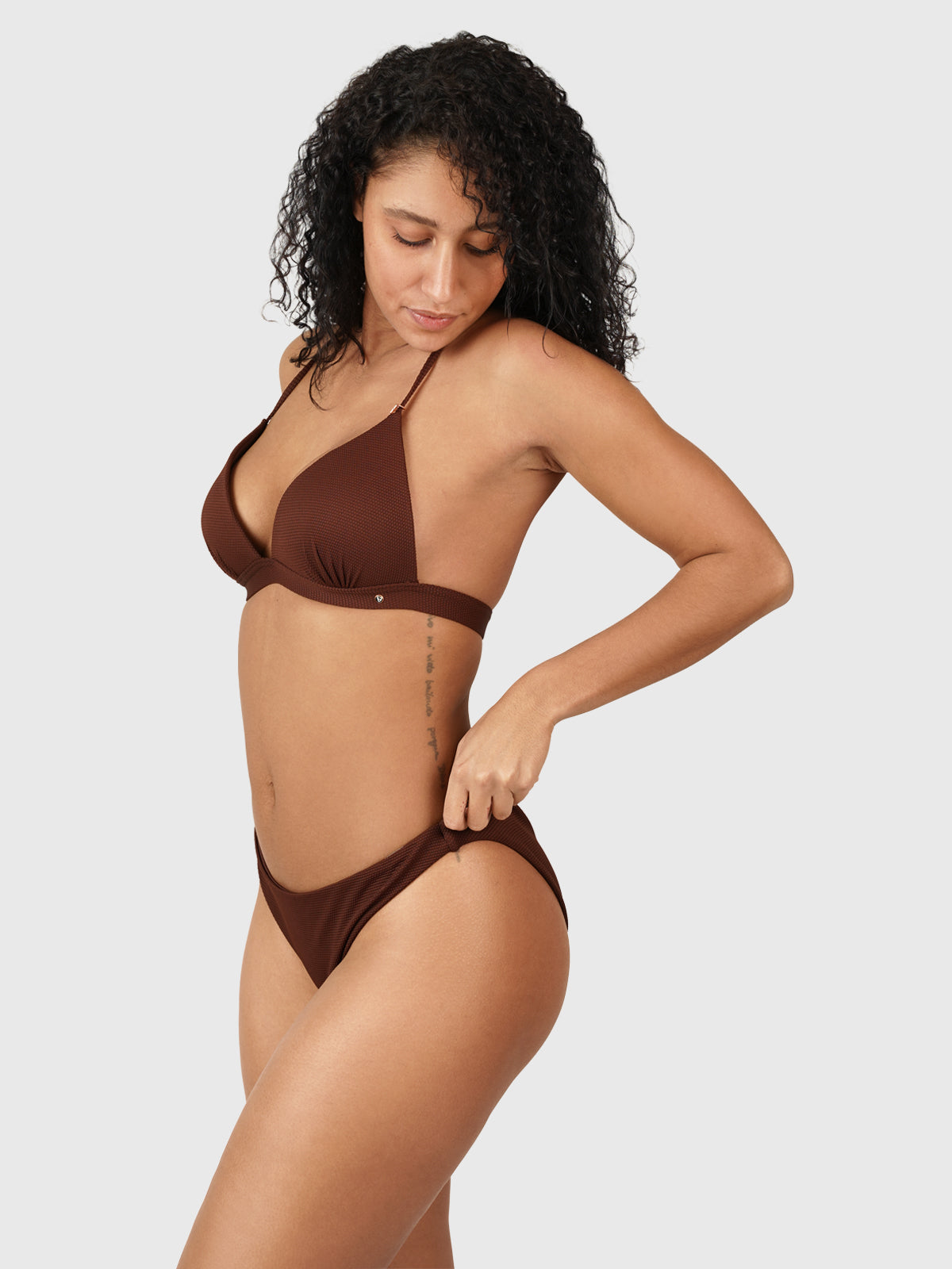 Kohali-STR Women Bralette Bikini Set | Brown