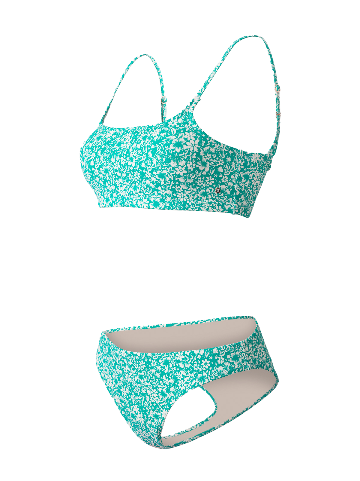 Cruzin-Ditsy Women Sport Bikini Set | Green