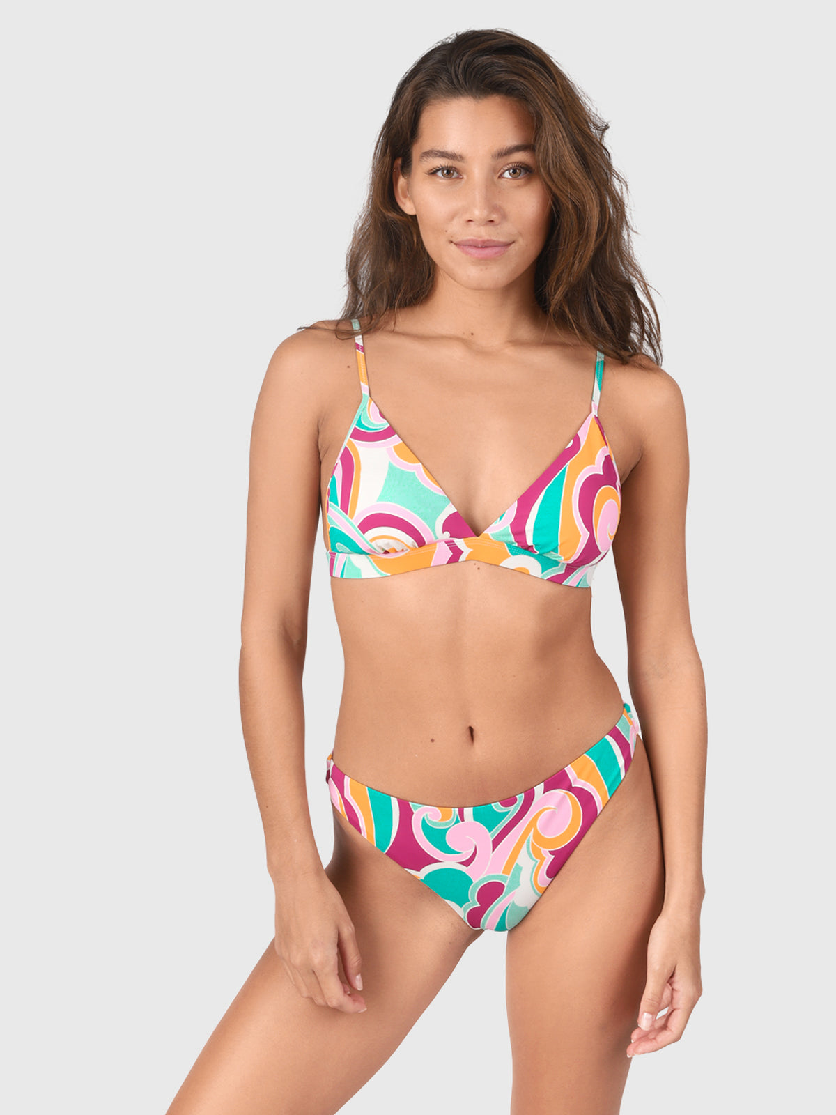 Alison-Swirl Dames Bralette Bikini Set | Multi Color