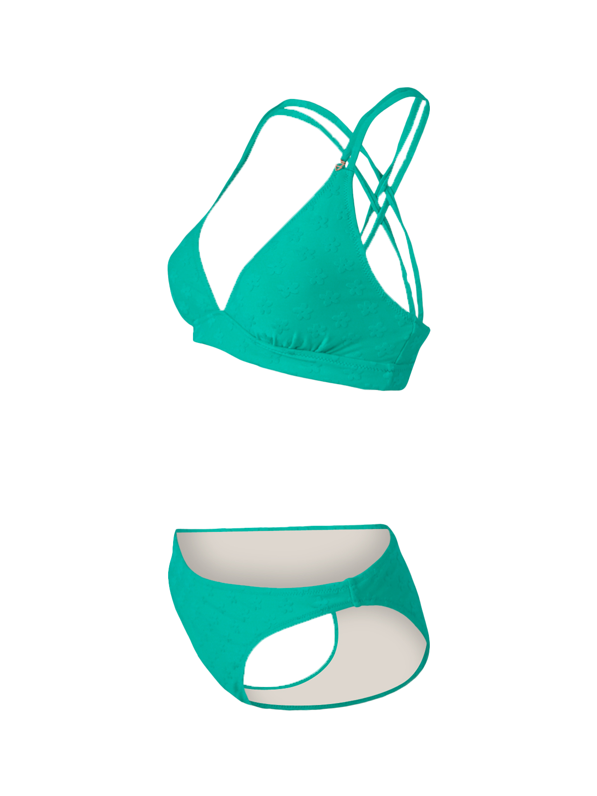Mika-Daisy Women Bralette Bikini Set | Green