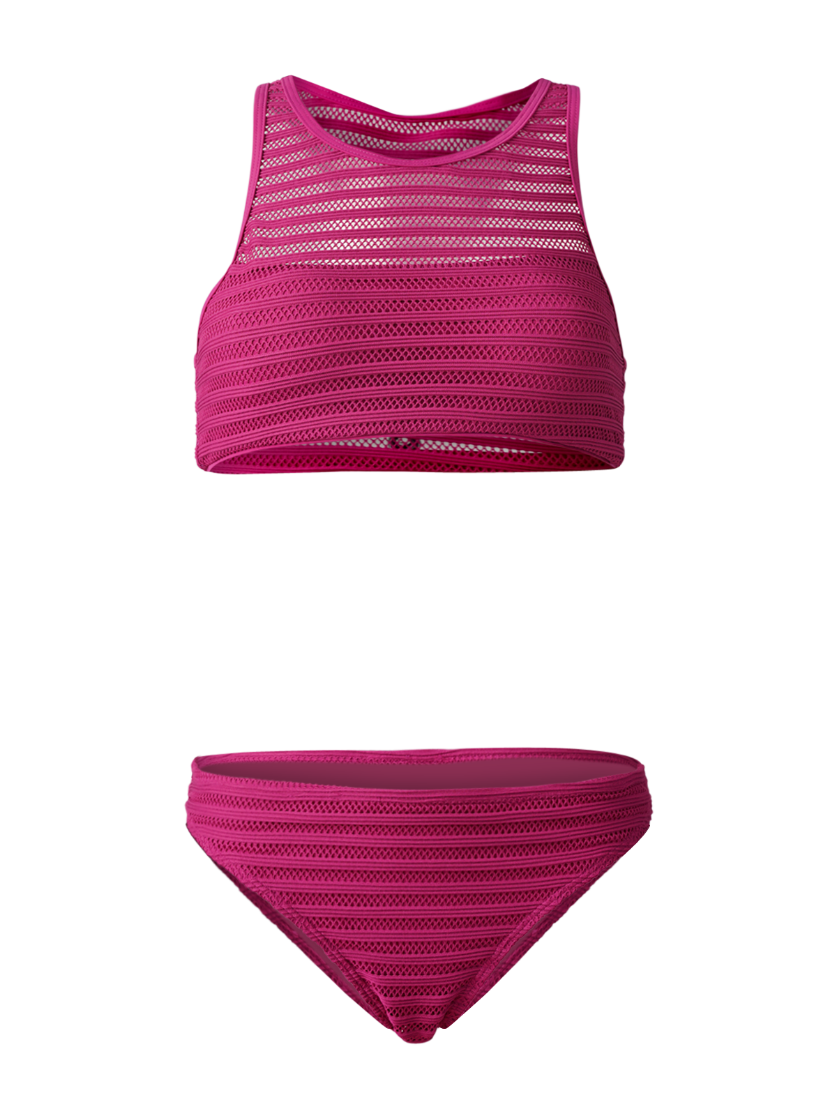 Elena Mesh Damen Sports Bikini Set | Pink