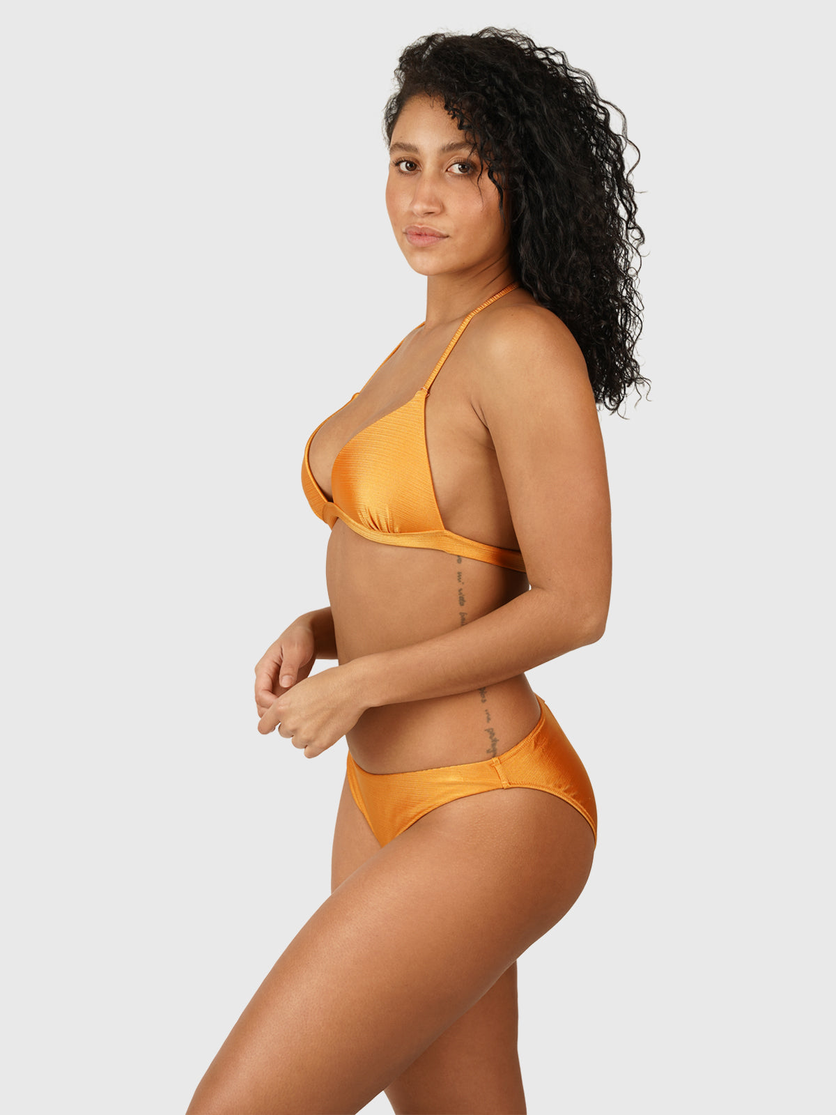 Cyane Women Bralette Bikini Set | Shiny Orange