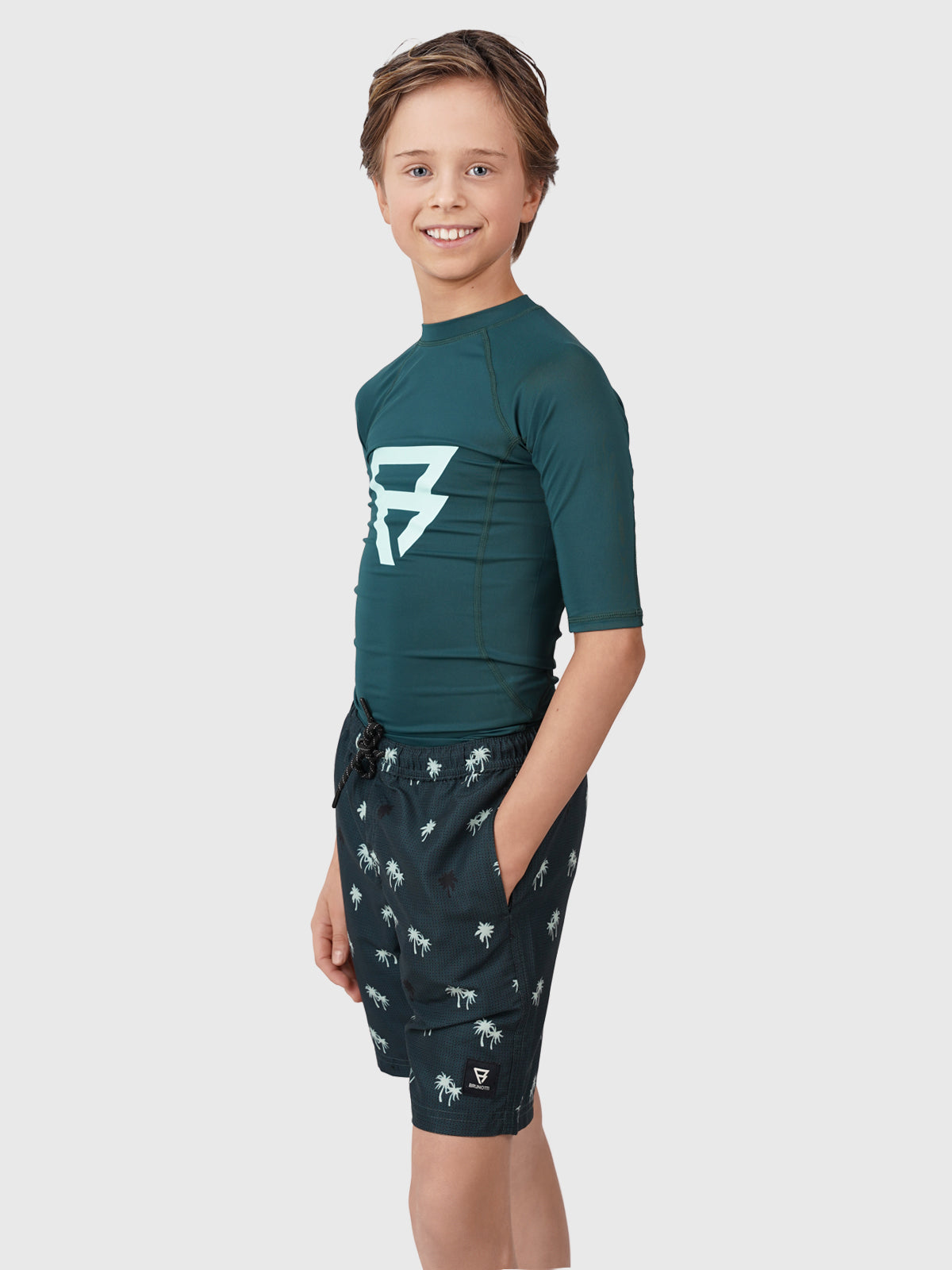 Roshany Jungen Badeshorts |Grün