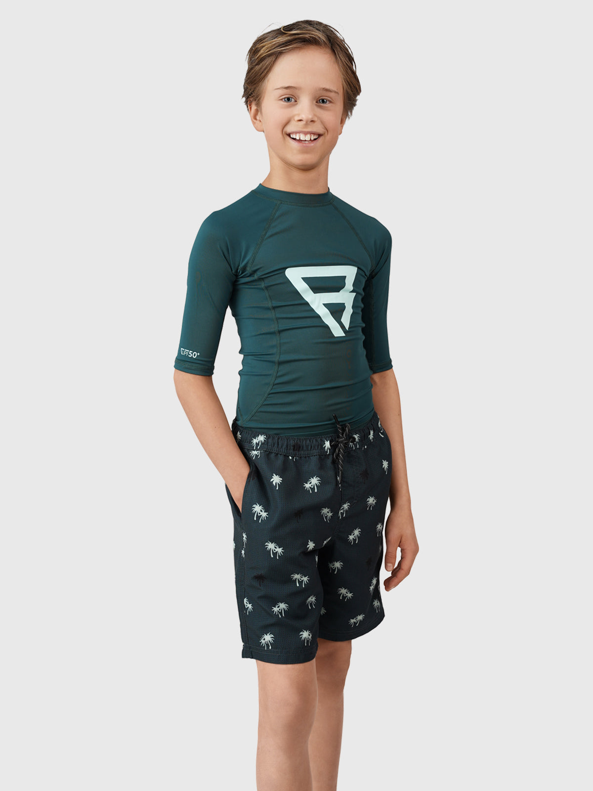 Roshany Jungen Badeshorts |Grün