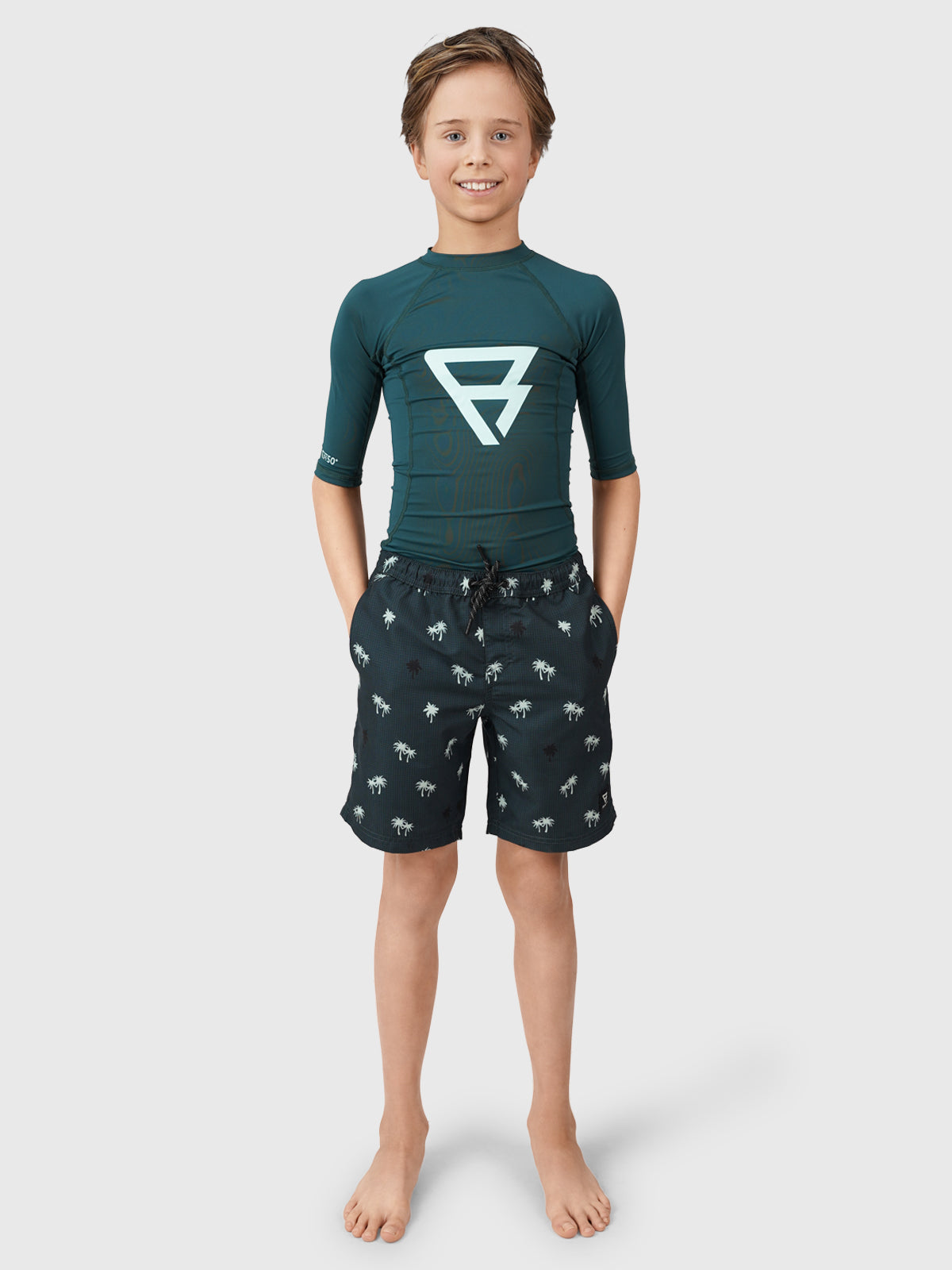 Roshany Jungen Badeshorts |Grün