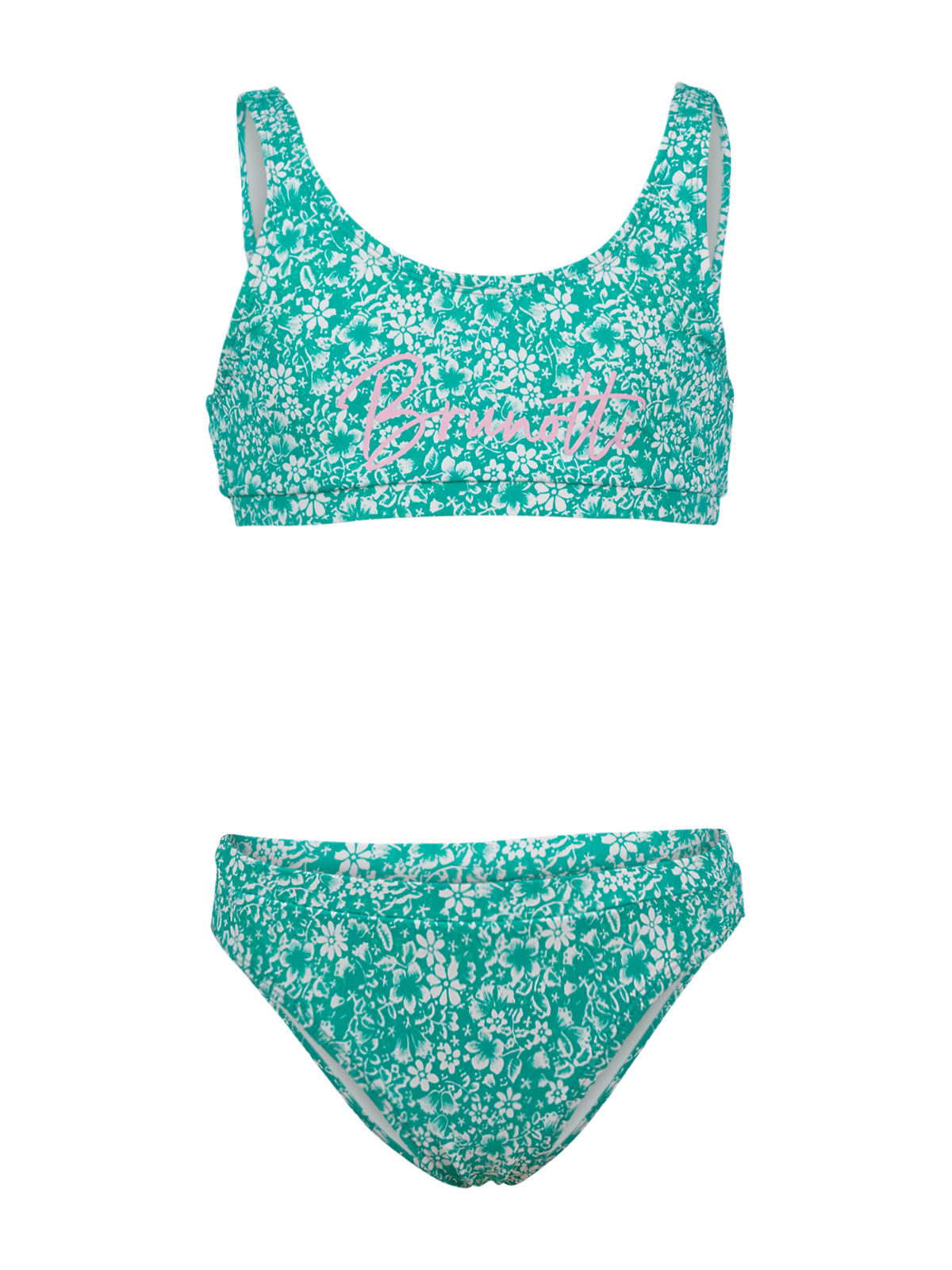 Cruzini-Ditsy Mädchen Sports Bikini Set | Grün