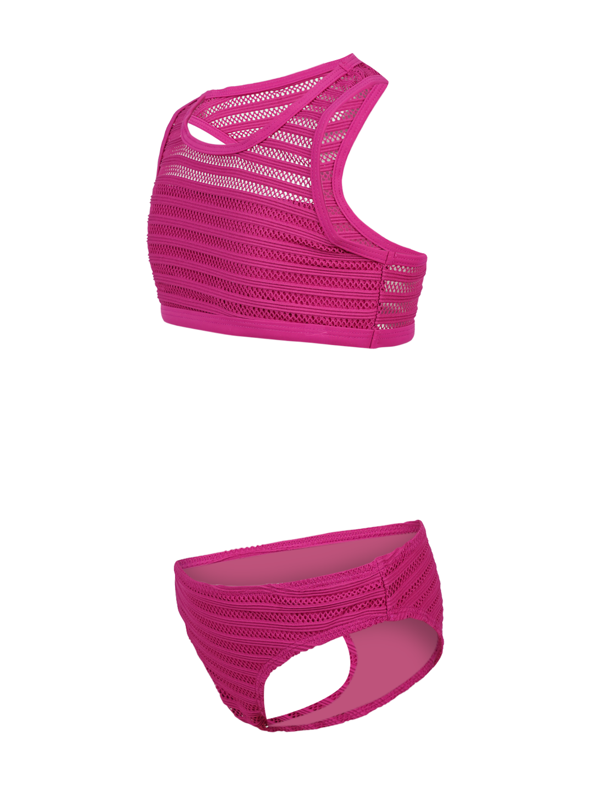 Eleny Girls Sports Bikini Set | Magenta