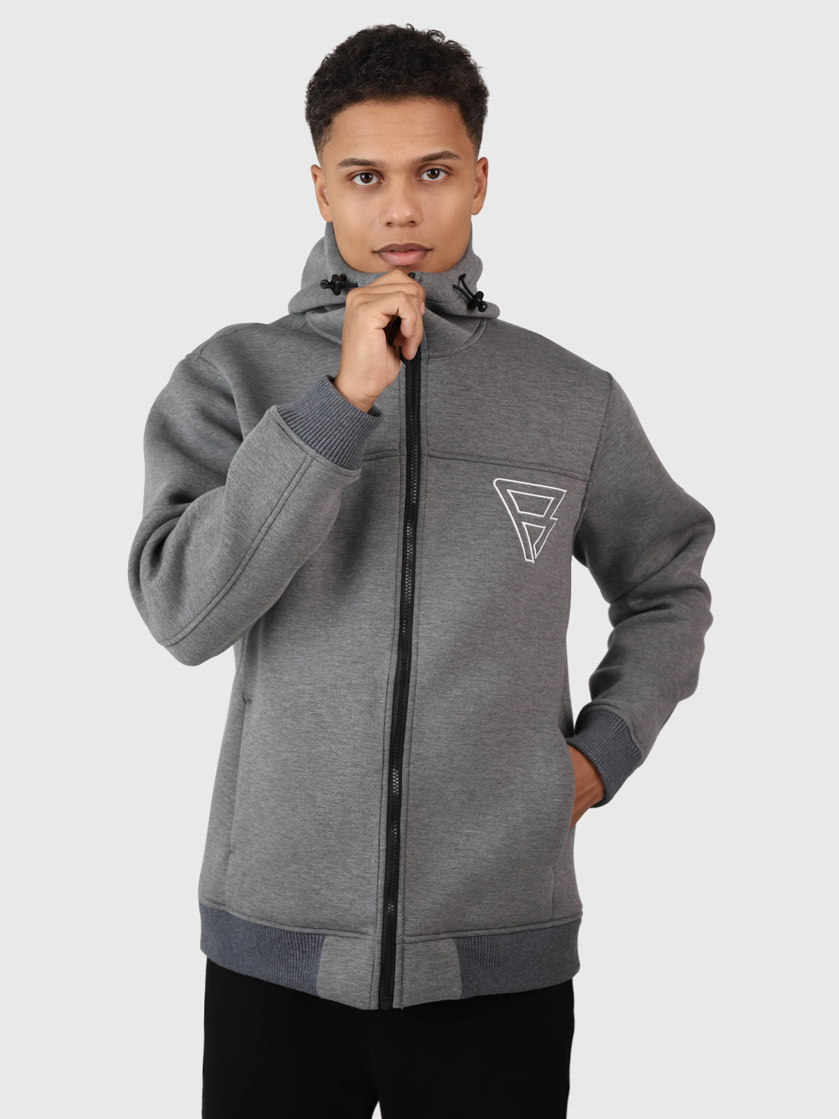 Stickers Men Sweater | Dark Grey Melee