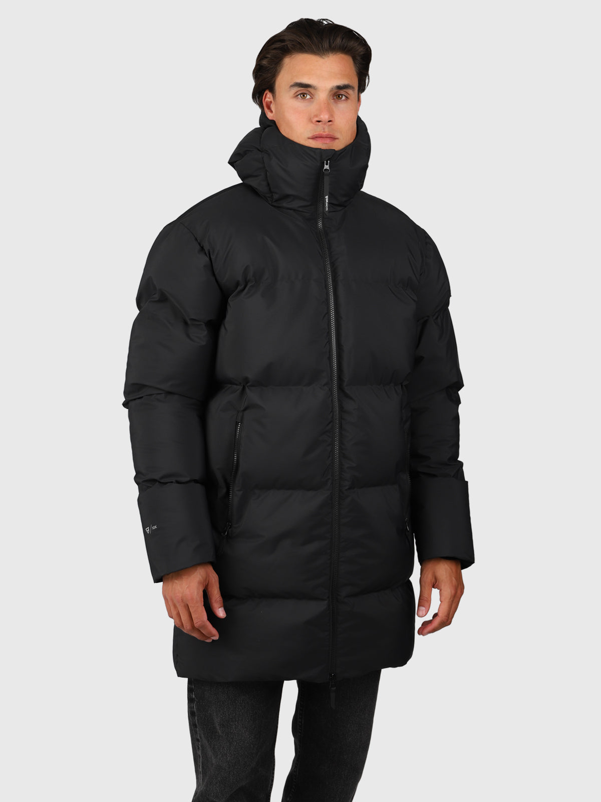 Bigmain Herren Lange Pufferjacke | Schwarz