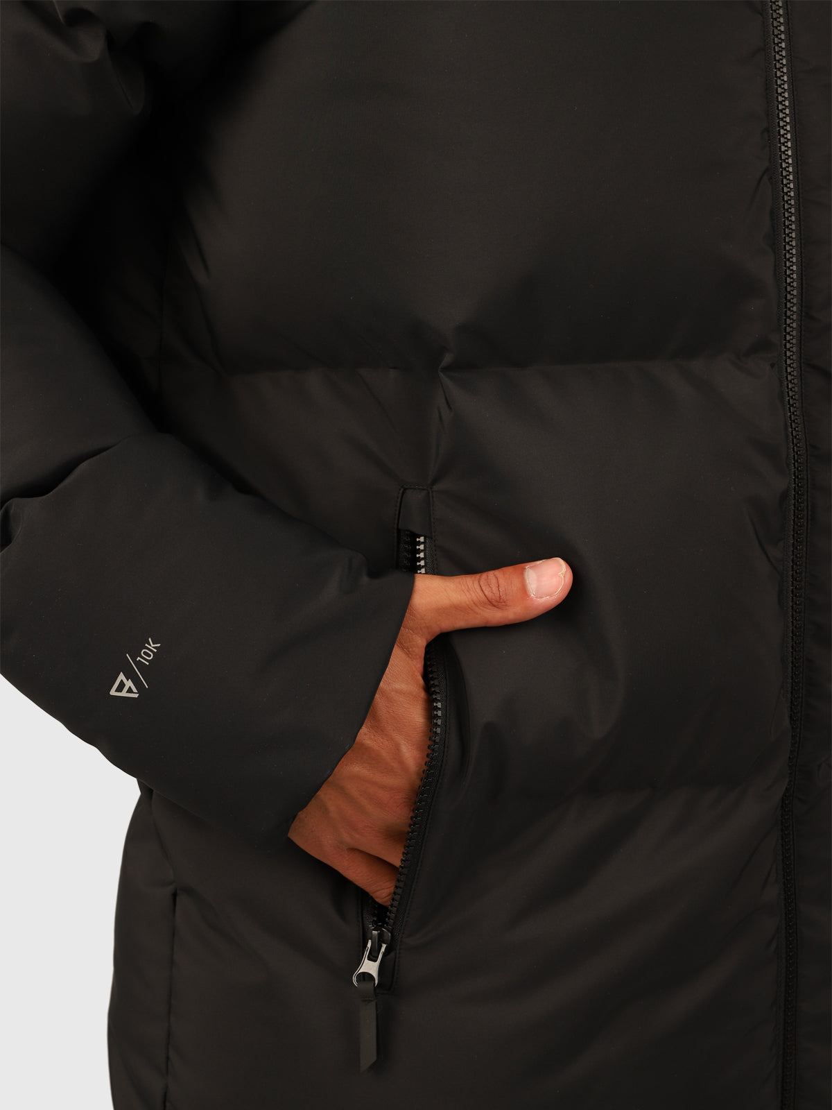 Bigmain Herren Lange Pufferjacke | Schwarz