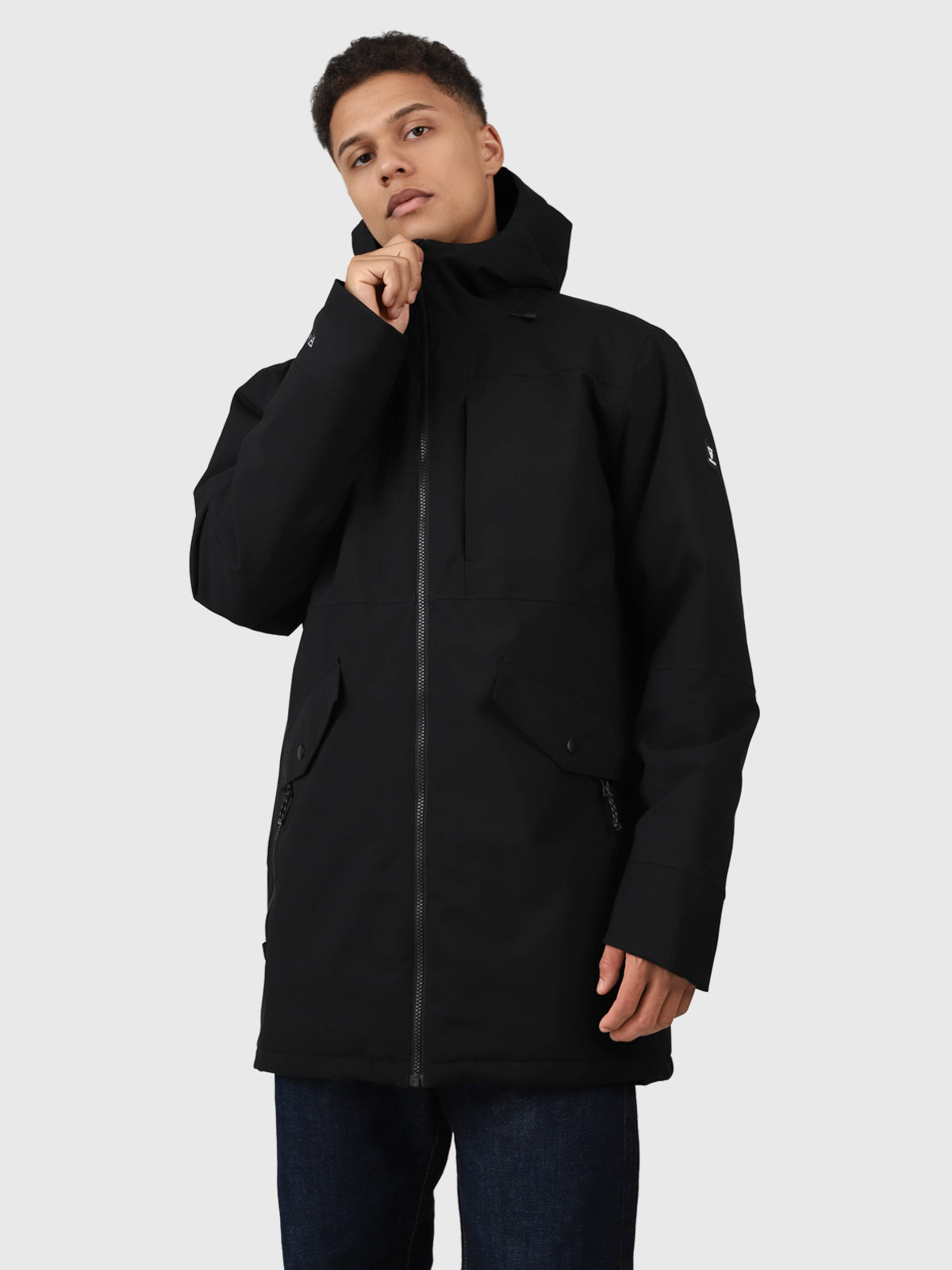 Nelson Men Parka Rain Jacket | Black