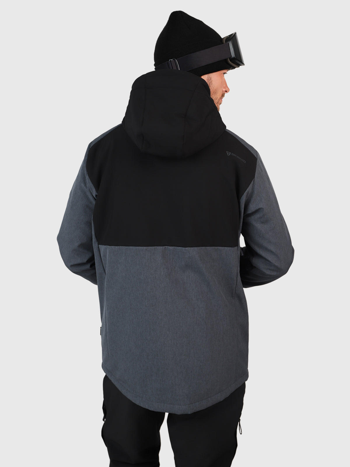 Twinstroke Men Softshell Snow Jacket | Dark Grey Melee