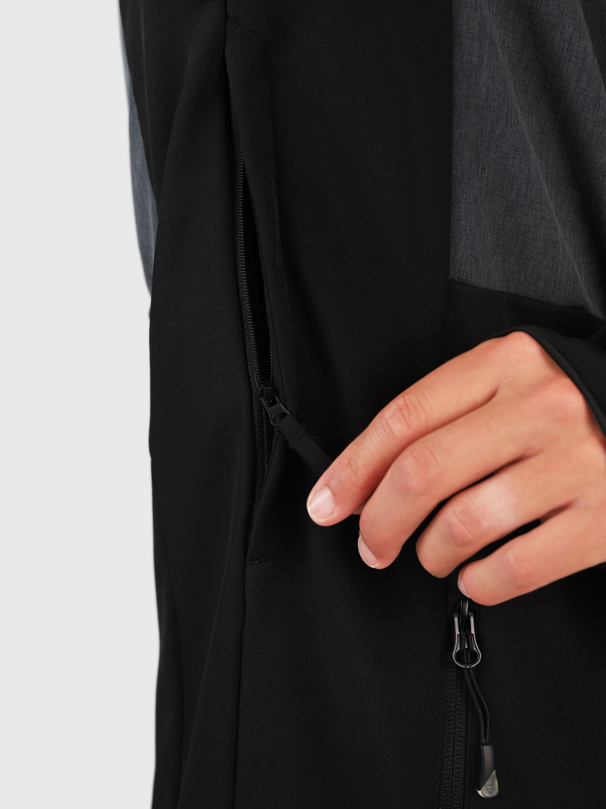Twinstroke Men Softshell Snow Jacket | Black
