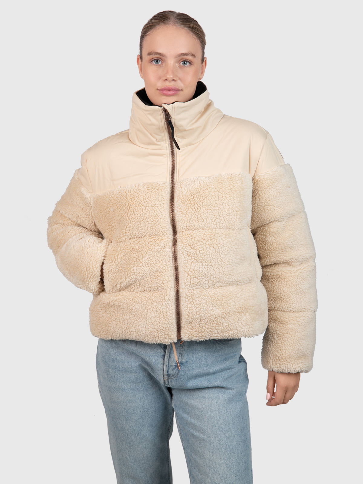 Puffer fleece jacket deals