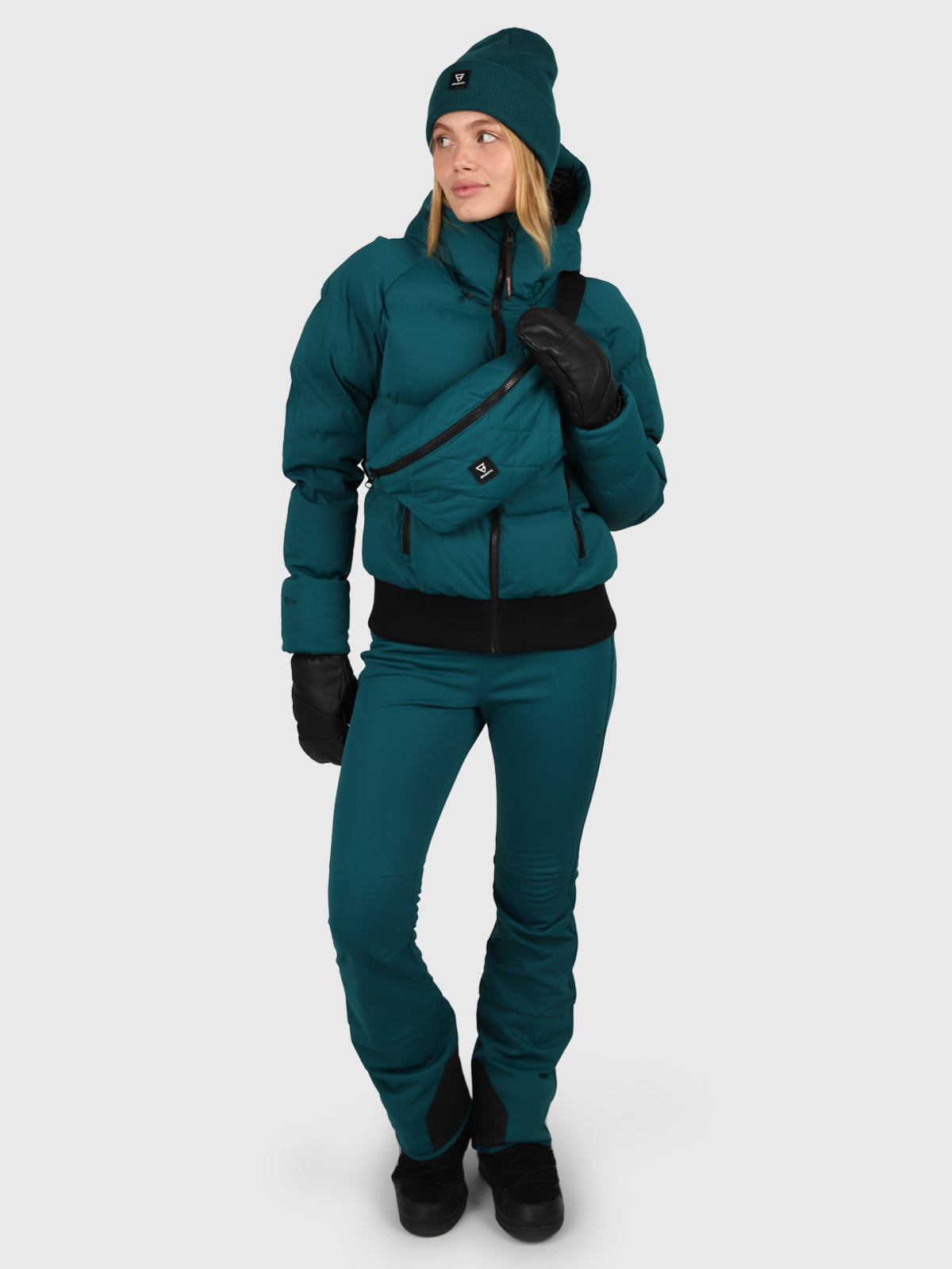 Firecrown Damen Puffer Skijacke | Evergreen