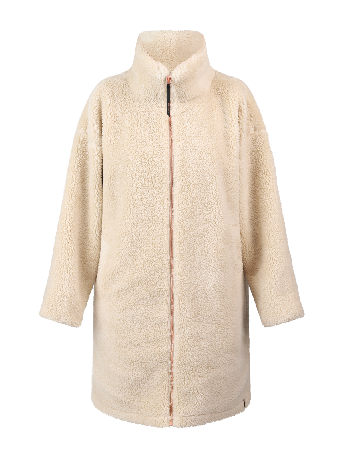 Cervinia Damen Langer Oversized Teddy Fleece Mantel | Canvas
