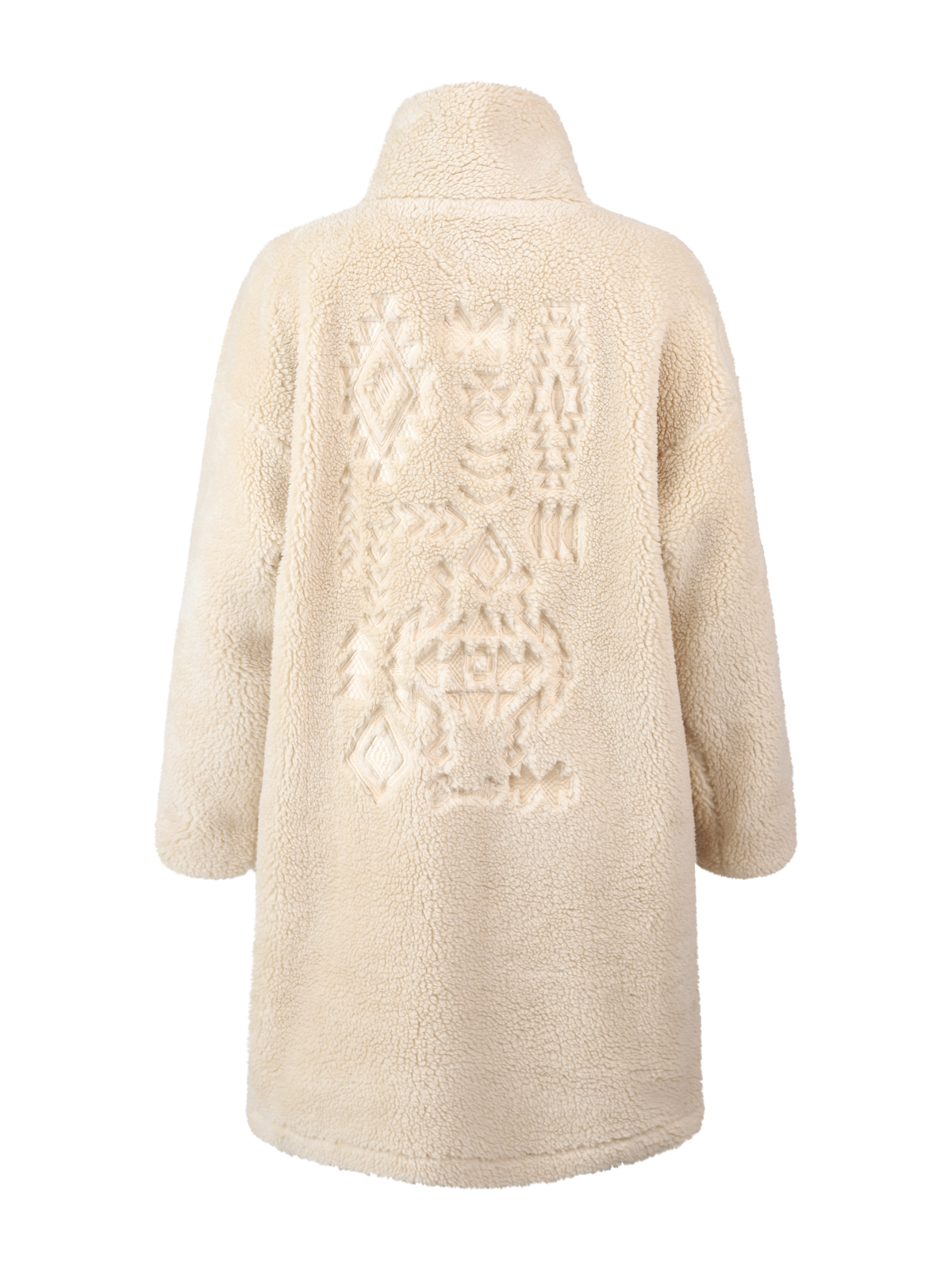 Cervinia Damen Langer Oversized Teddy Fleece Mantel | Canvas