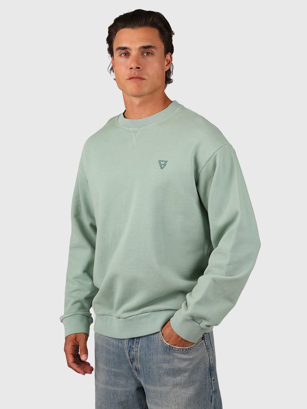 Beachwash Men Sweater | Bottle Green