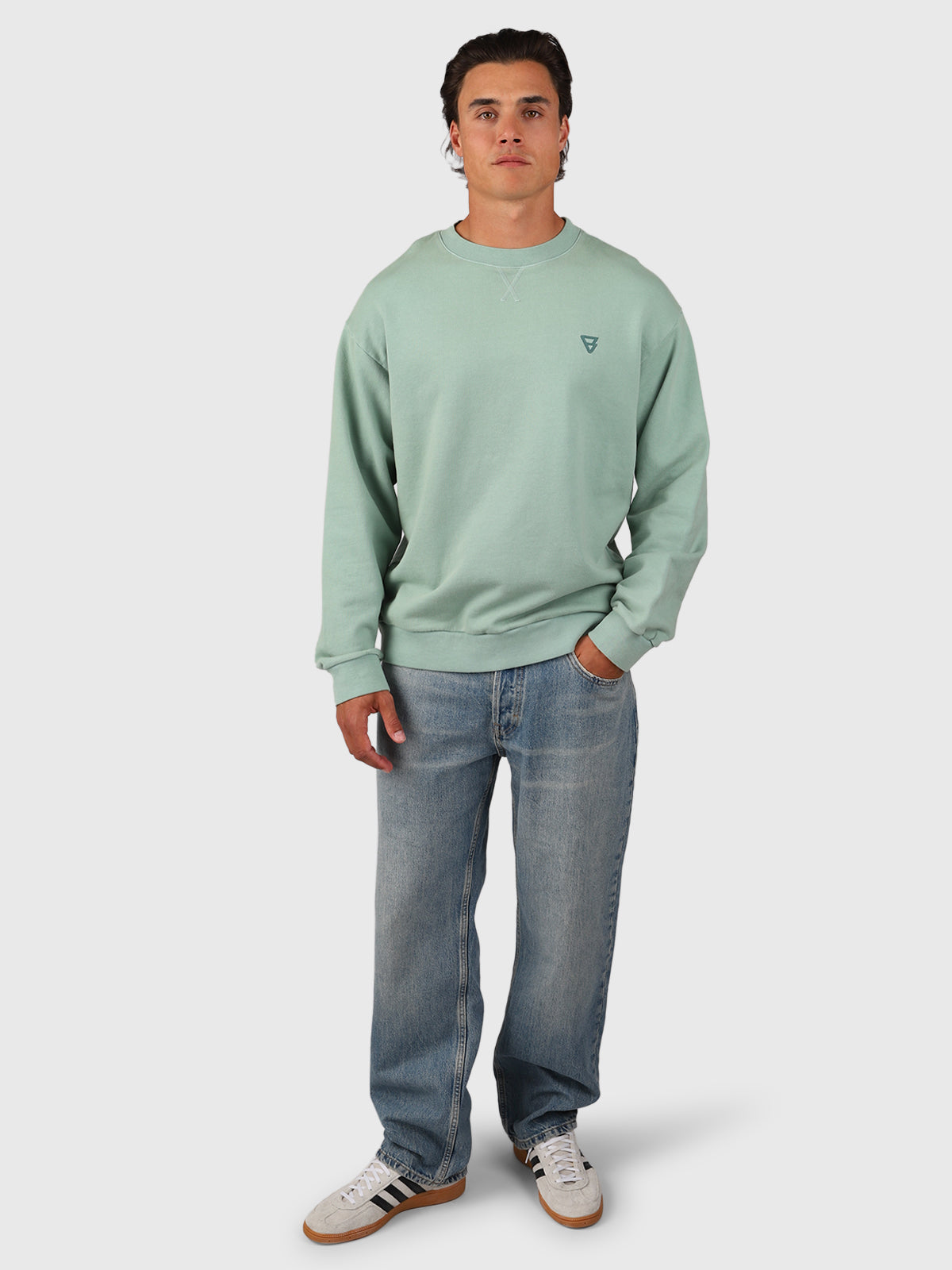 Beachwash Men Sweater | Bottle Green