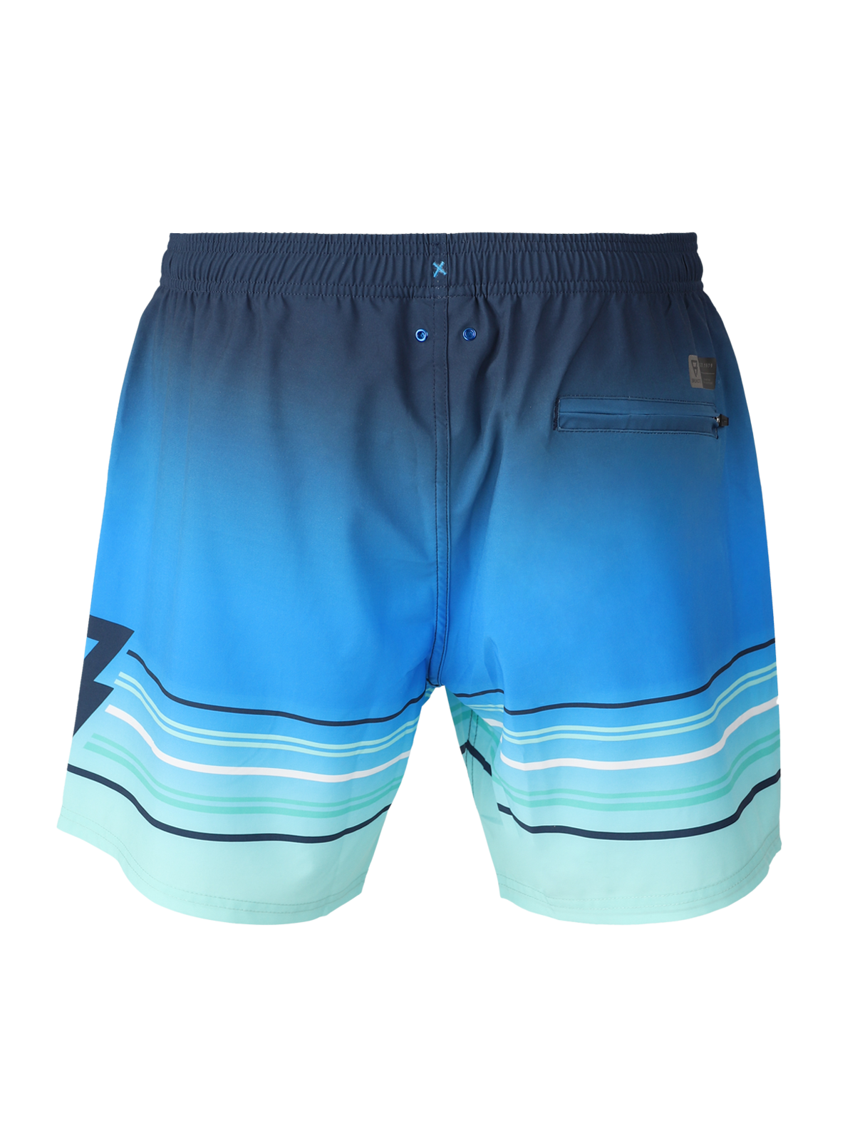 Bru-conic-Stripe Men Swim Shorts | Neon Blue