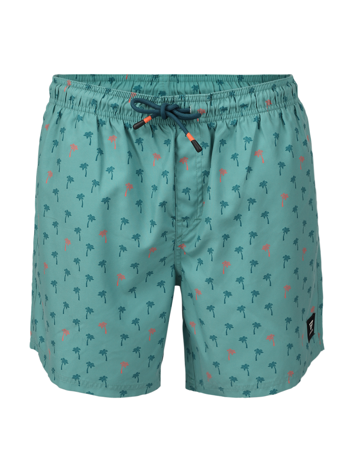 Cester-Mini Men Swim Shorts | Mini Palm Aqua Bottle Green