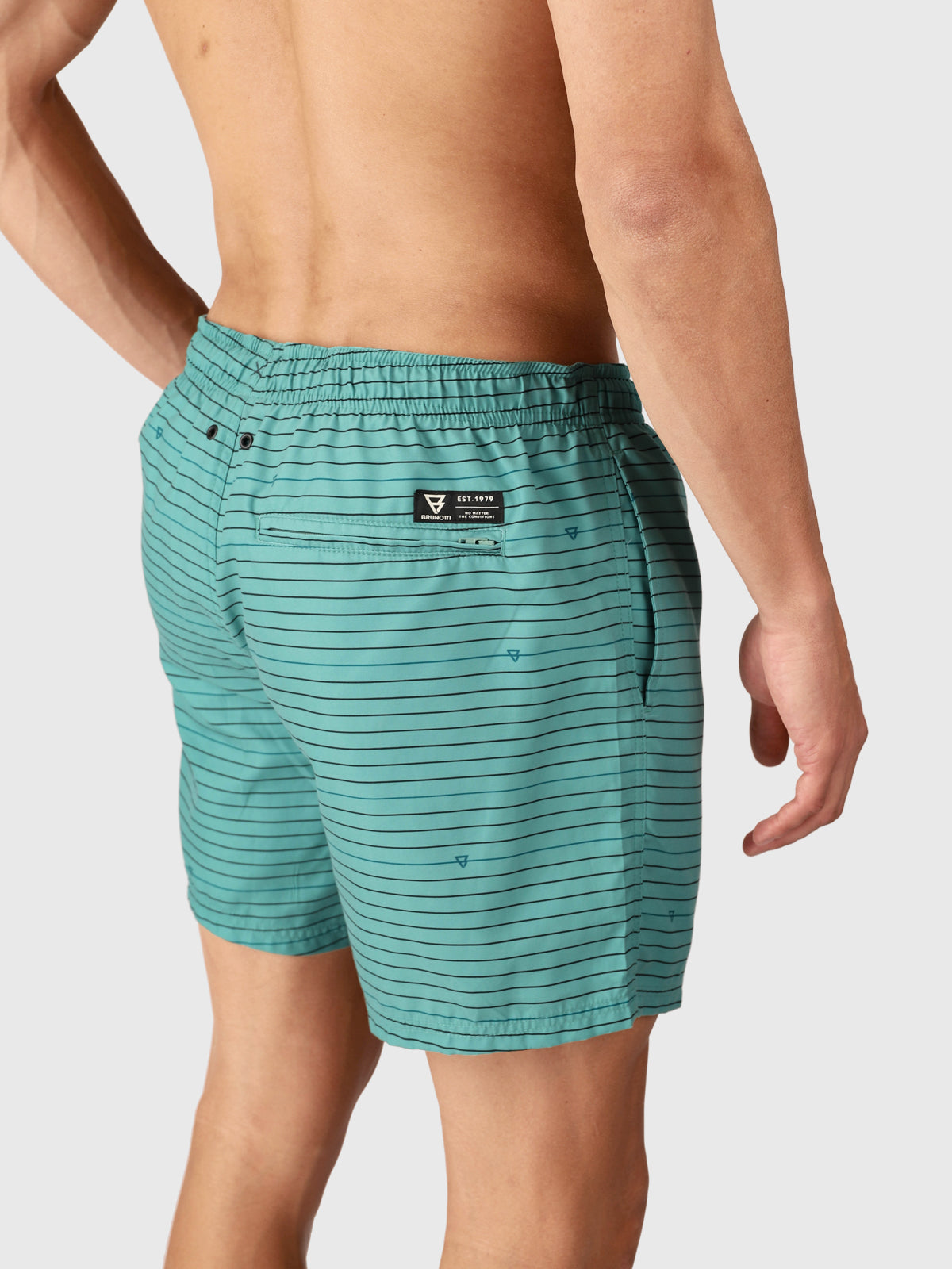 Cester-Stripe Herren Badeshorts | Bottle Green