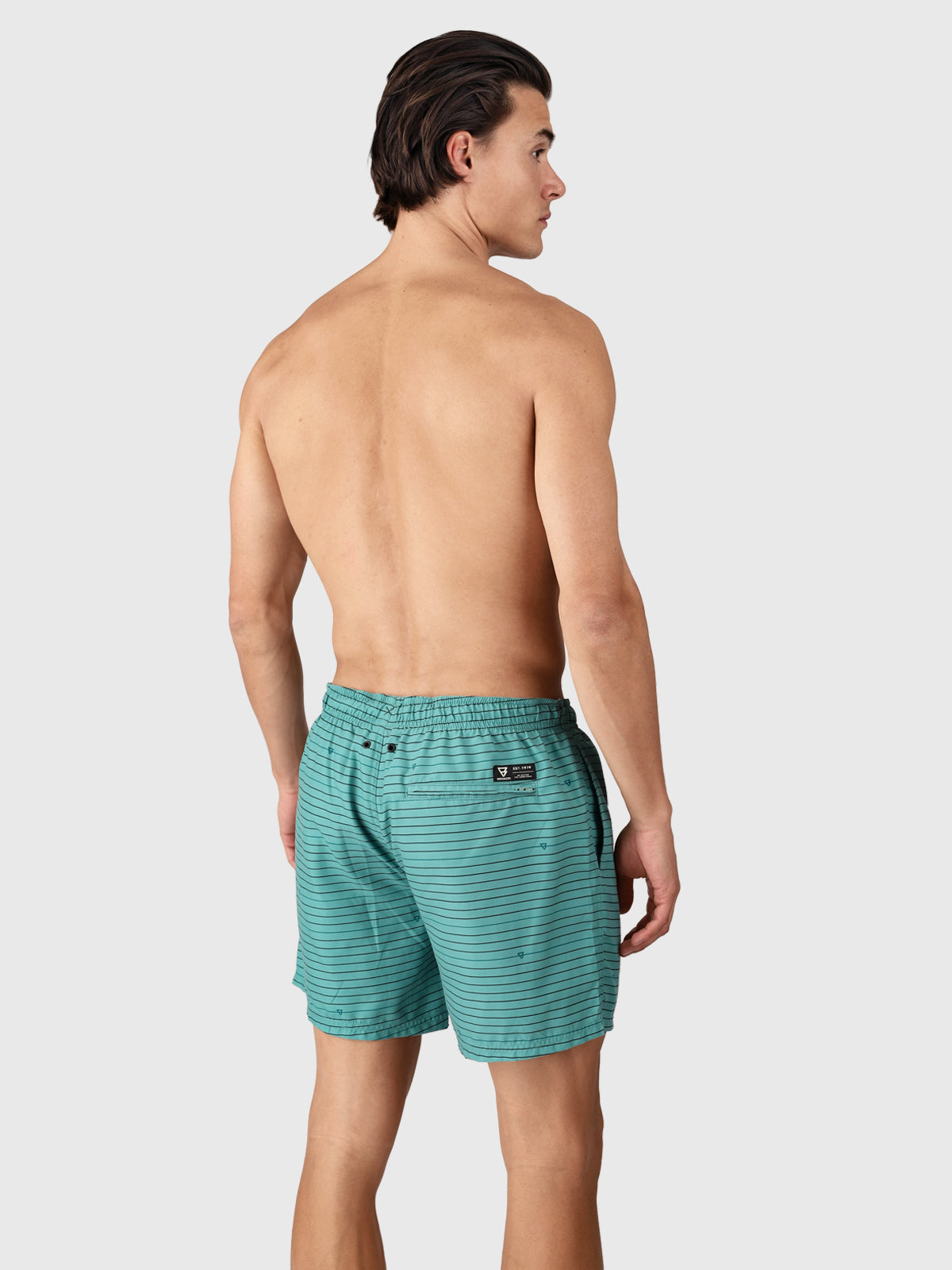 Cester-Stripe Herren Badeshorts | Bottle Green