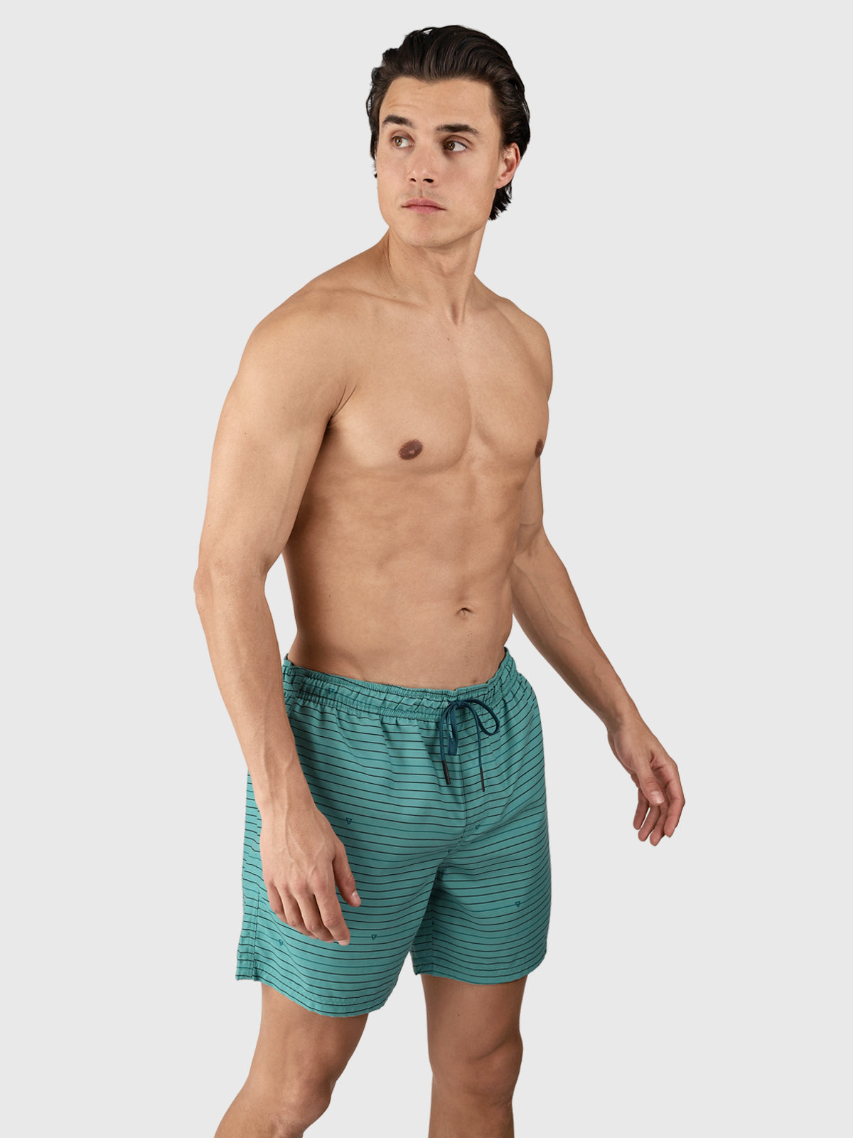 Cester-Stripe Herren Badeshorts | Bottle Green