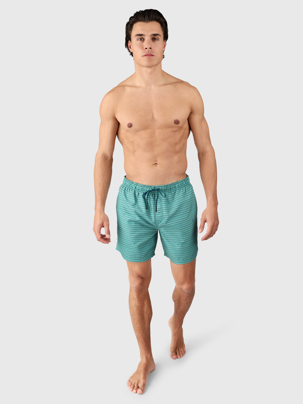 Cester-Stripe Herren Badeshorts | Bottle Green