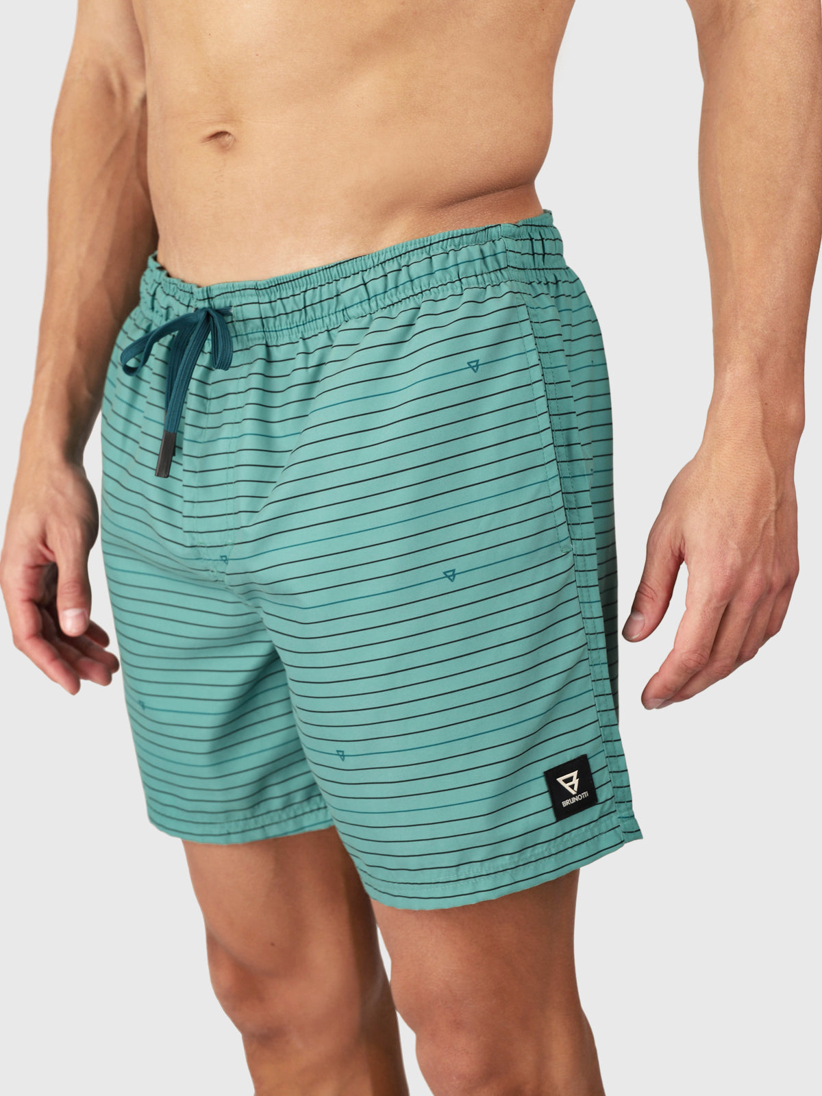 Cester-Stripe Herren Badeshorts | Bottle Green
