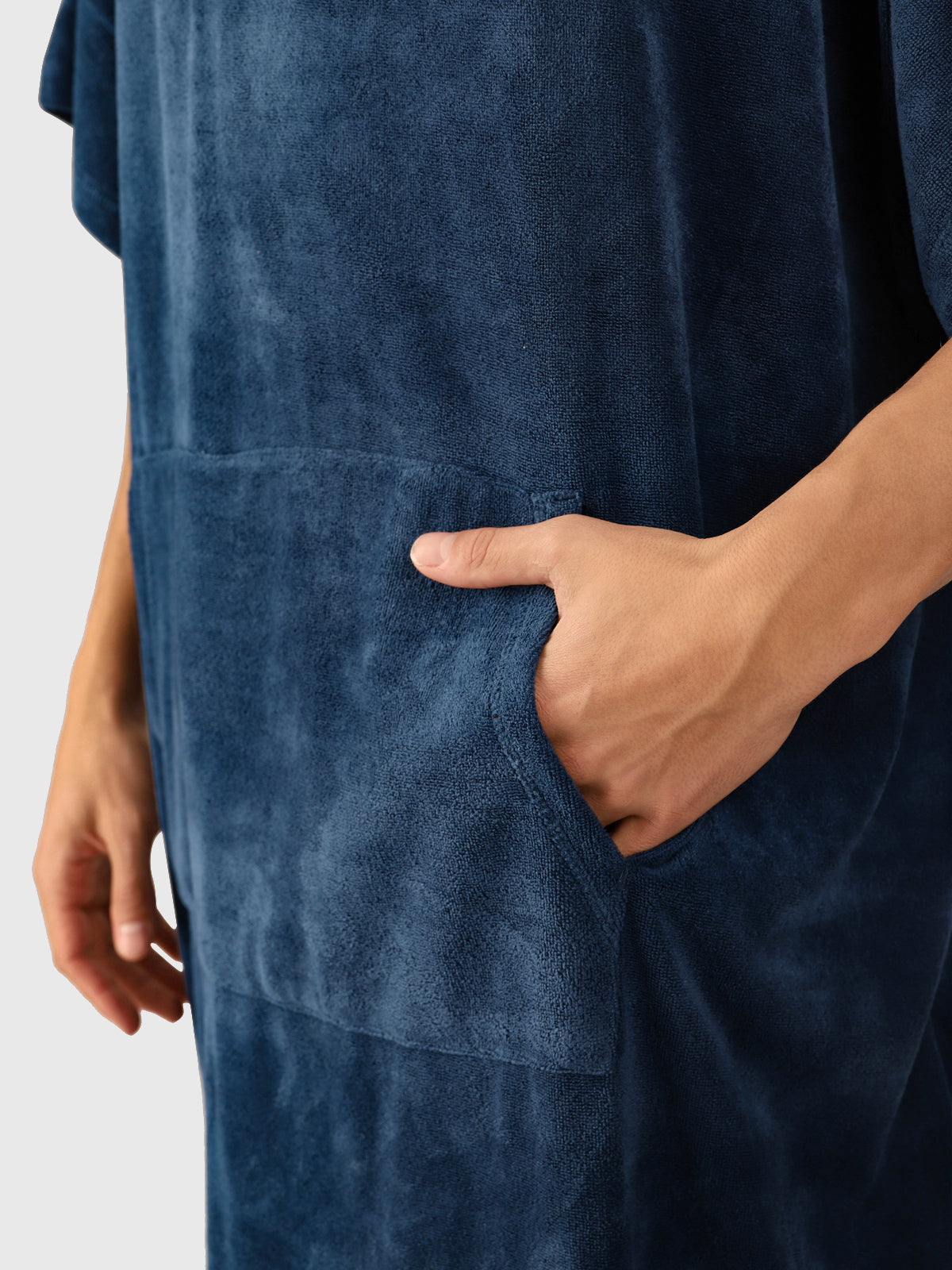 Poncho-Solid Poncho | Jeans Blue
