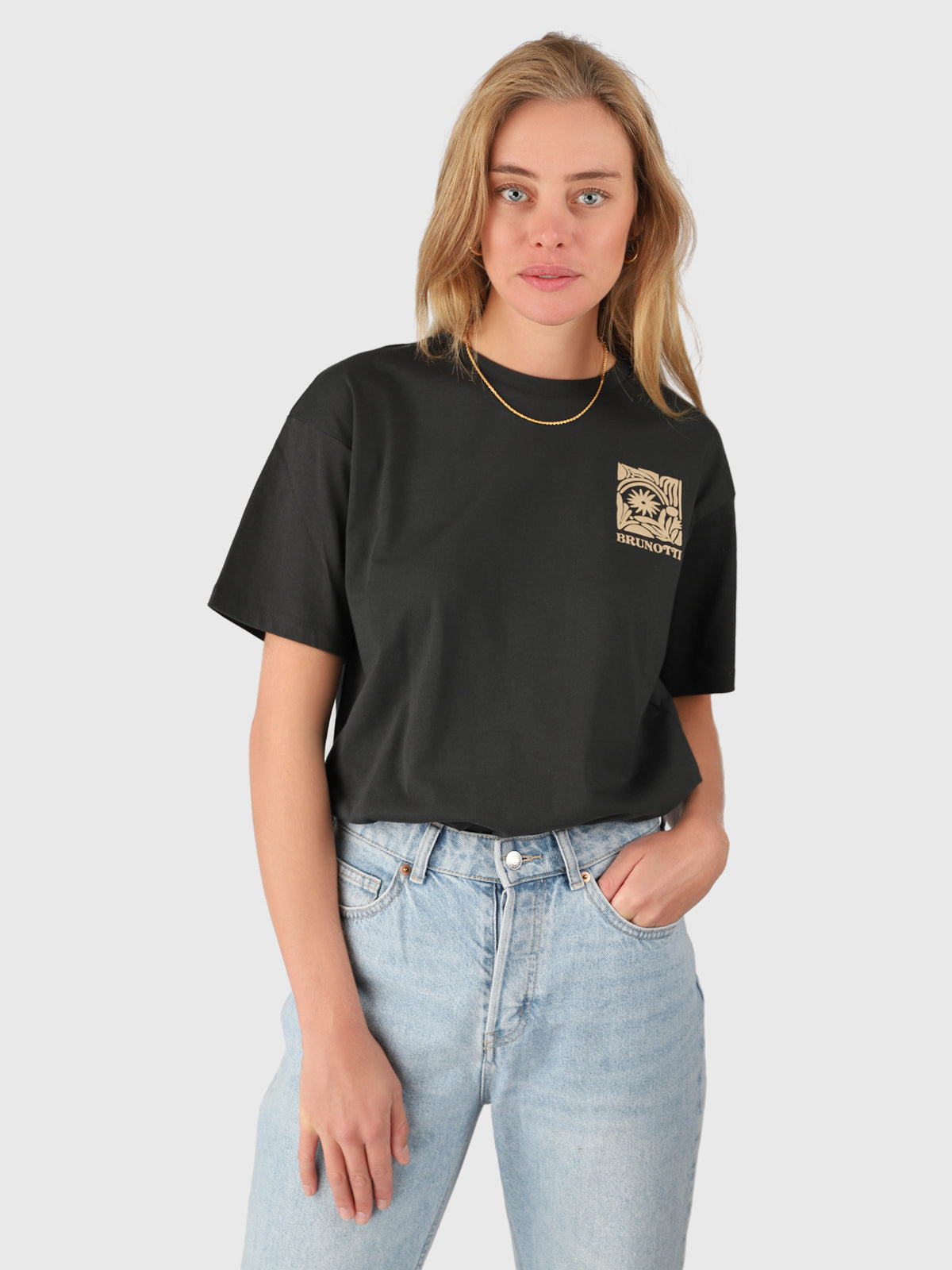 Seaya-Swirl Damen T-shirt | Pirate Black