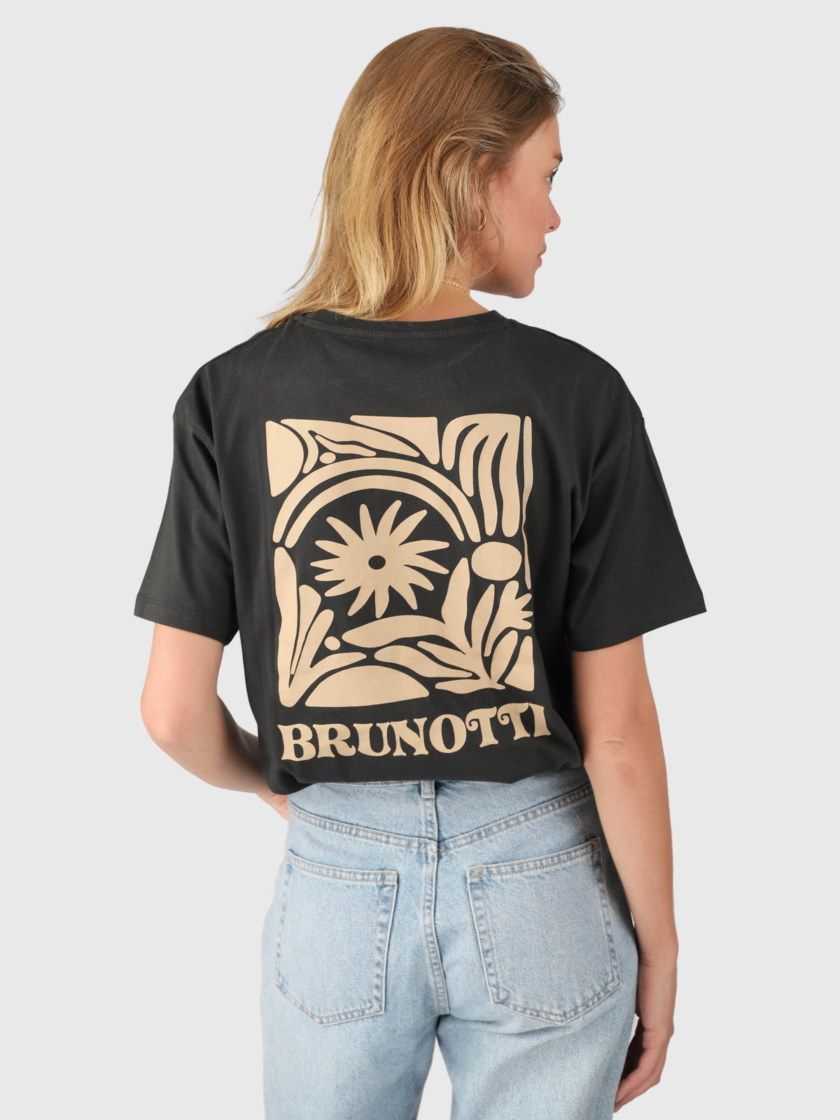 Seaya-Swirl Damen T-shirt | Pirate Black
