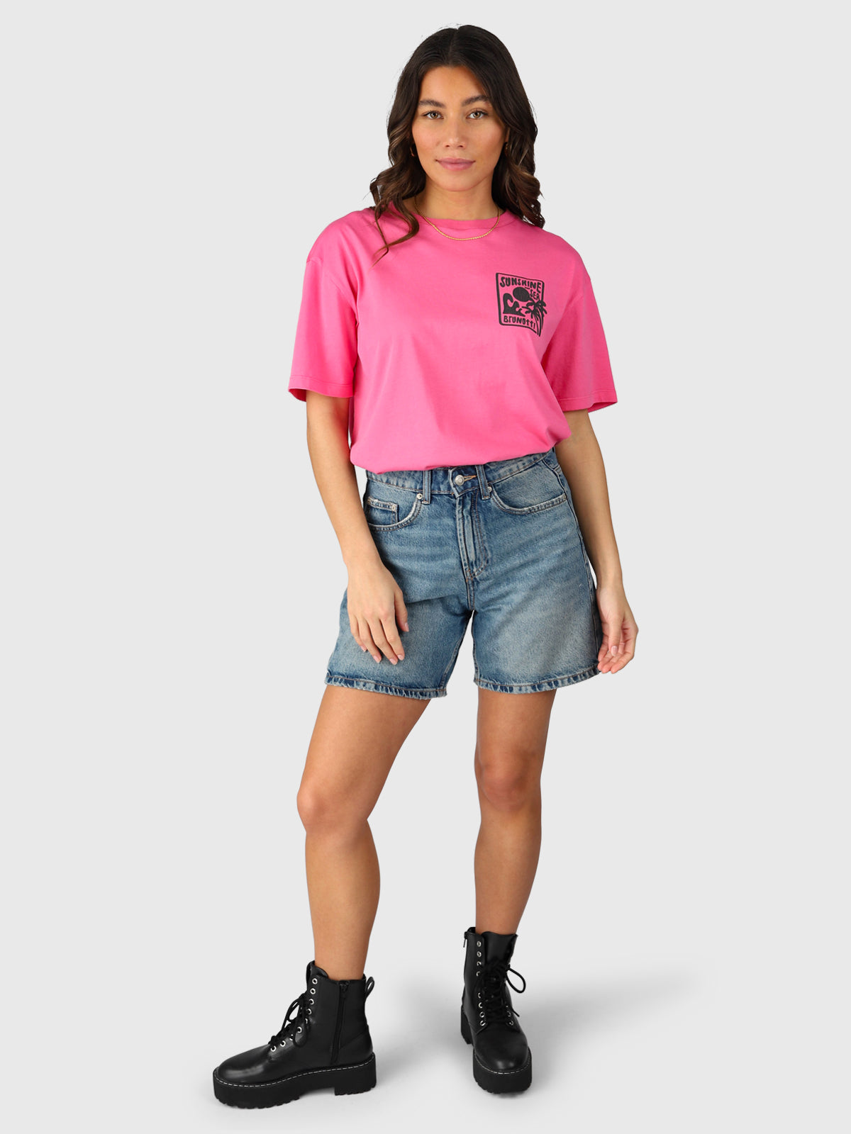 Sunnia 女款 T 恤 | 艳粉红色