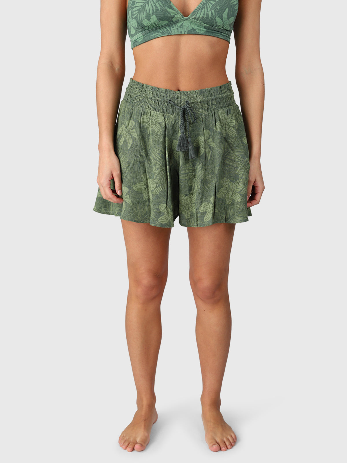 Raine-Leaf Women Shorts | Juniper