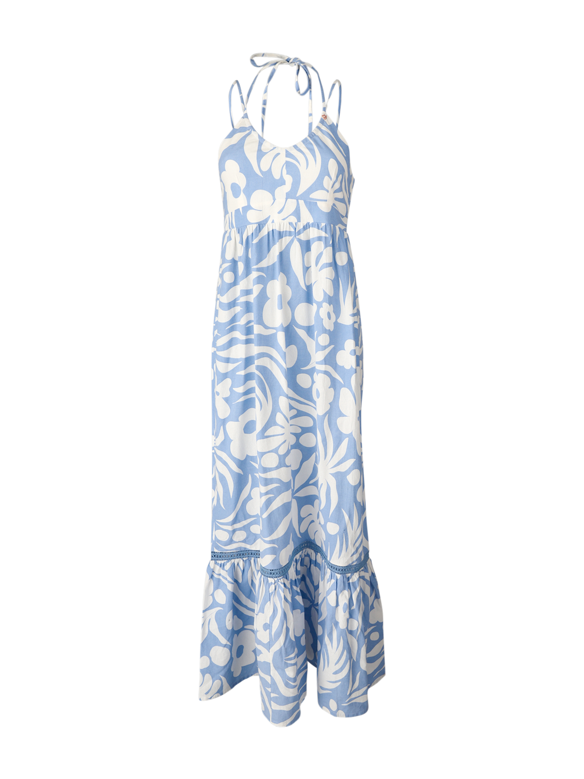 Siena-Floral Swirl Damen Maxi Kleid | Bluebell