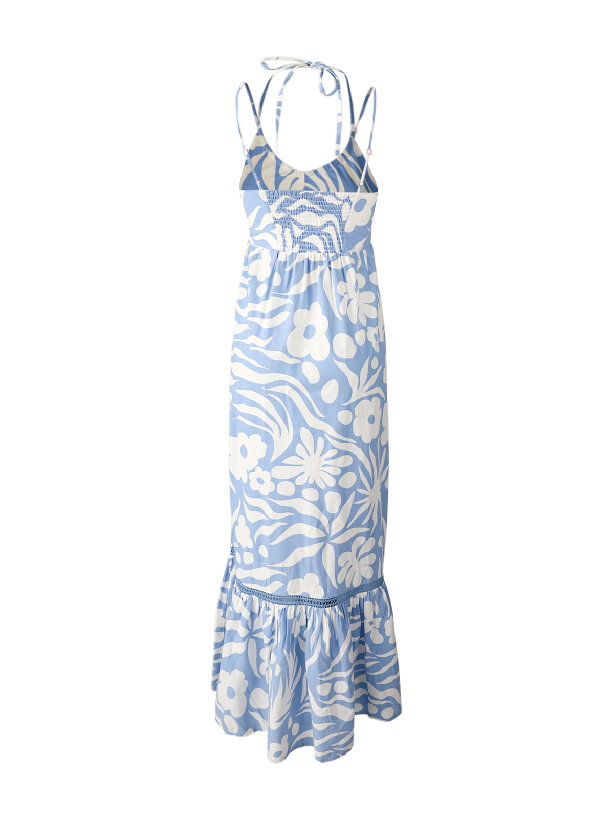Siena-Floral Swirl Damen Maxi Kleid | Bluebell