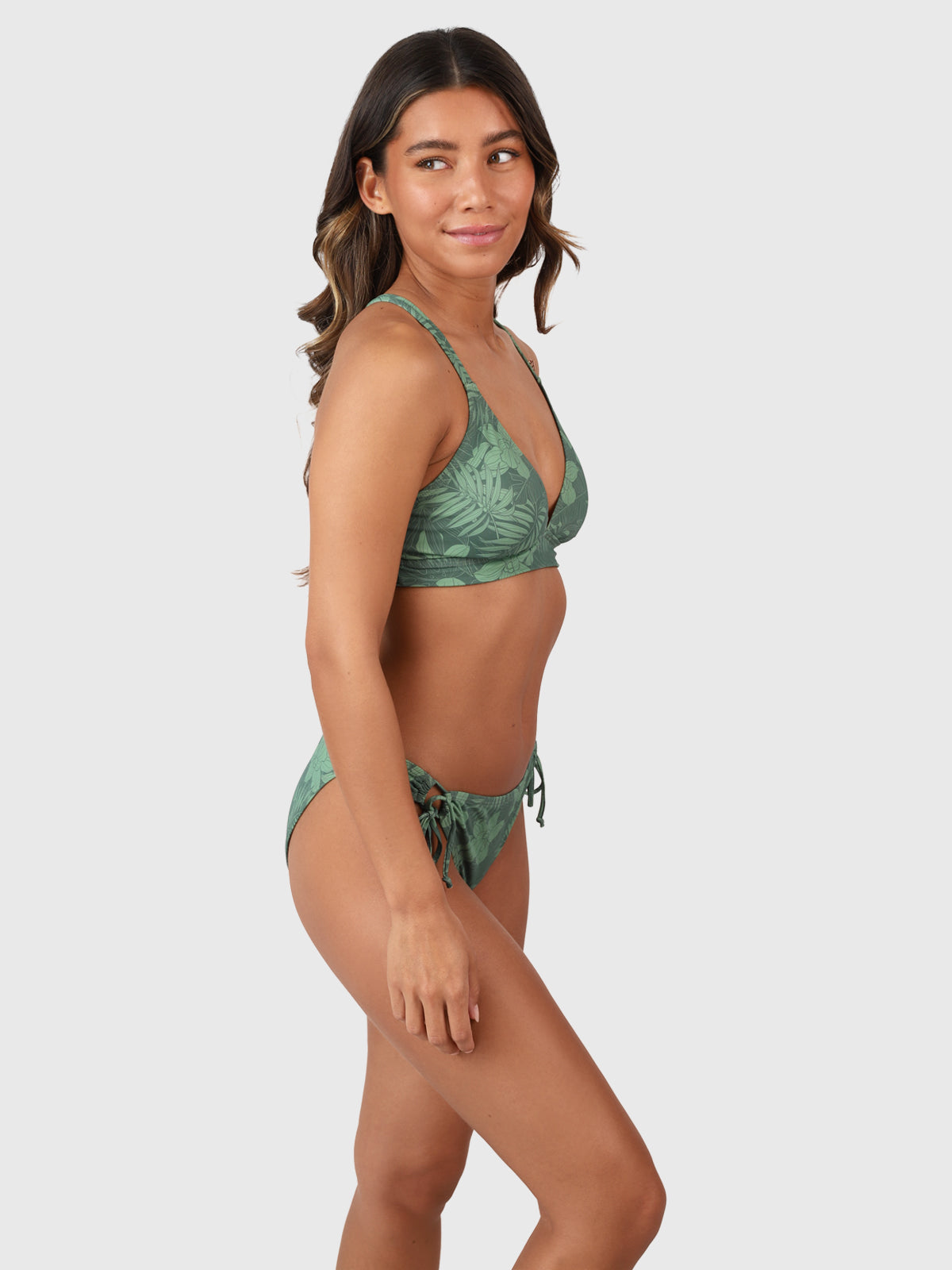 Delphina-Leaf Women Bralette Bikini Top | Juniper