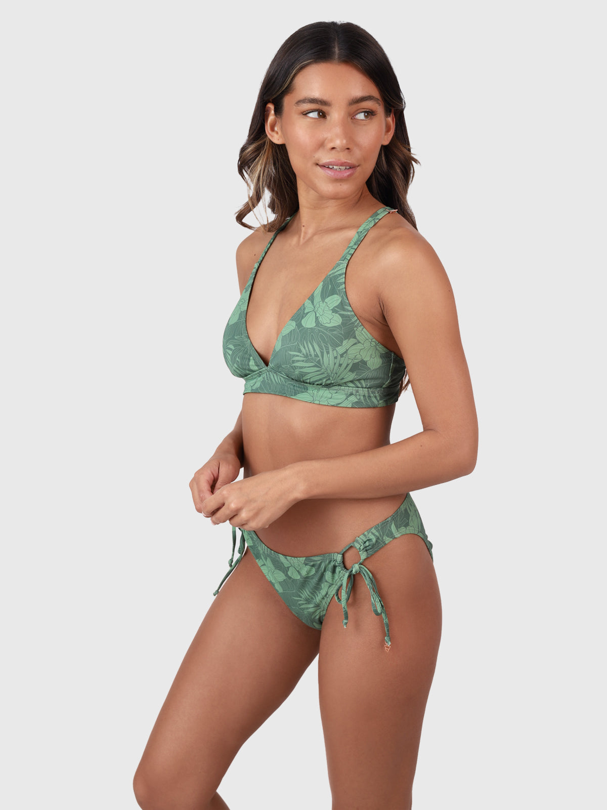 Delphina-Leaf Women Bralette Bikini Top | Juniper